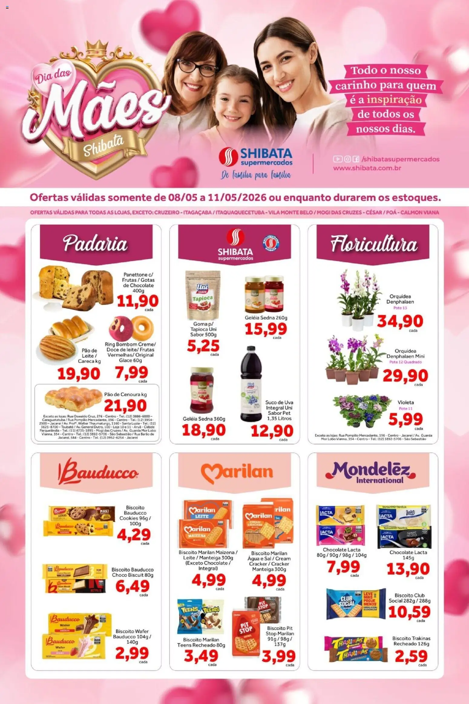 Shibata Folheto - válido de 08.05.2026 | Página: 1 | Produtos: Denphalaen, Chocolate, Sal, Cookies
