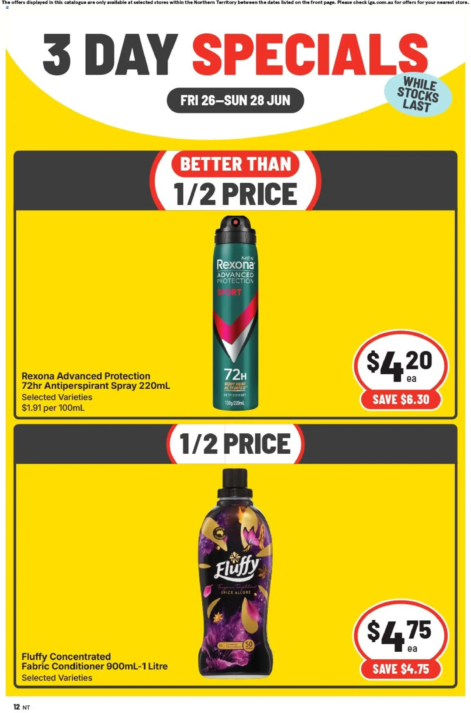 IGA catalogue - valid from 26/06/2026 | Page: 4 | Products: Conditioner, Antiperspirant