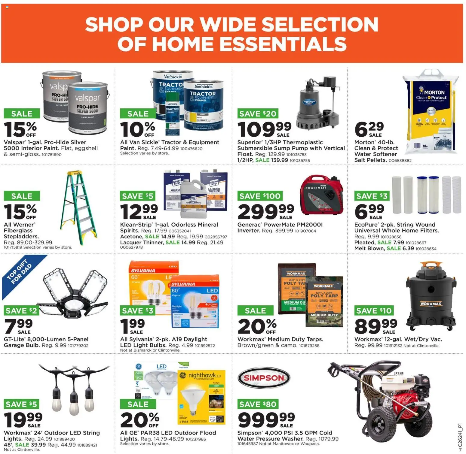 Mills Fleet Farm Weekly Ad - valid from 08.06.2026 | Page: 10 | Products: Pump, Water, Salt