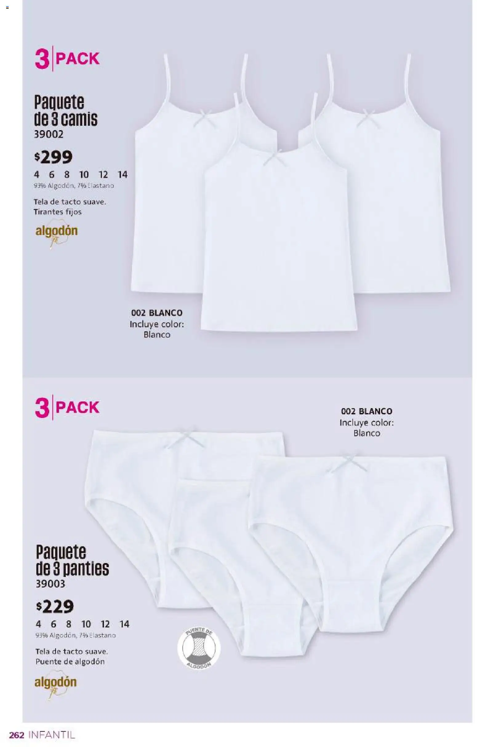 Nuevas ofertas de Ilusión válidas en toda la República Mexicana desde el 01/08/2026. ¡Encuentra las mejores ofertas en Ilusión catálogo Otoño! | Página: 264 | Productos: Algodón, Tirantes
