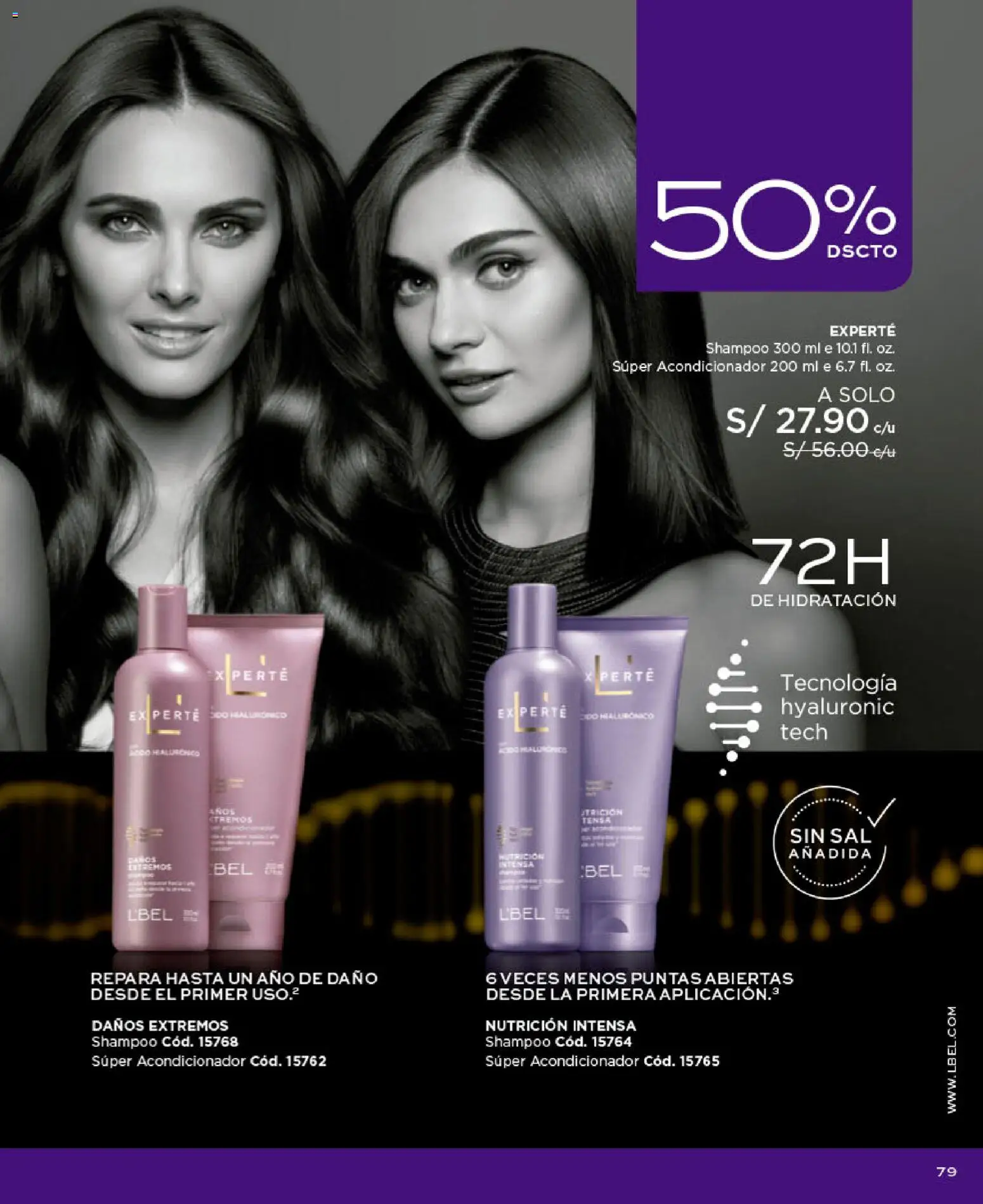 Catálogo L'Bel válido desde 09/09/2026 | Página: 79 | Productos: Shampoo, Acondicionador, Sal