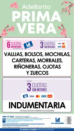 Vista previa La Anonima - Especial Primavera válido desde el 10/09/2026 | Página: 26 | Productos: Zuecos, Ojotas, Ropa, Ropa interior