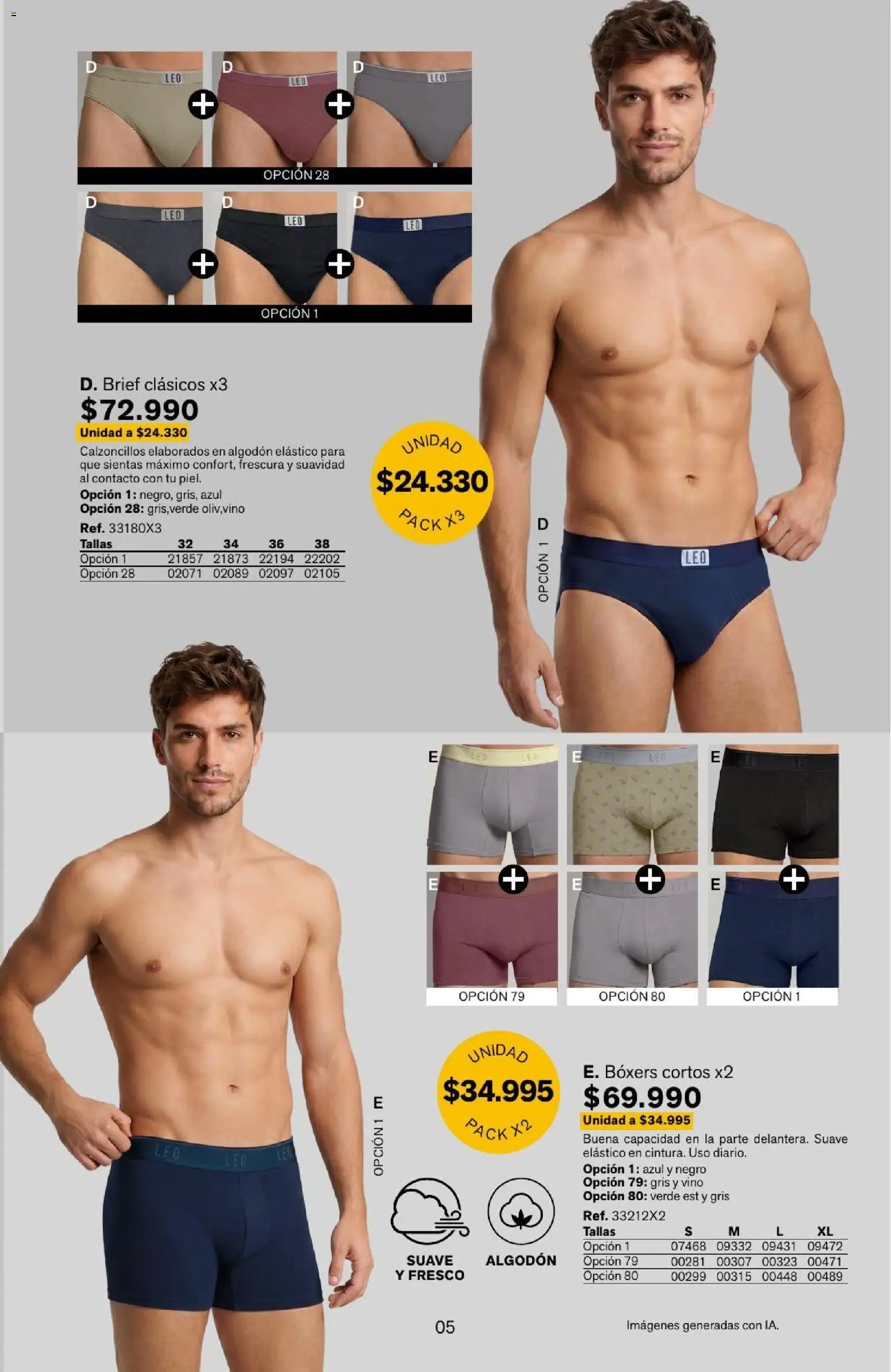 Leonisa revista - valida desde el 04/08/2026 | Página: 5 | Productos: Algodón, Boxers, Vino