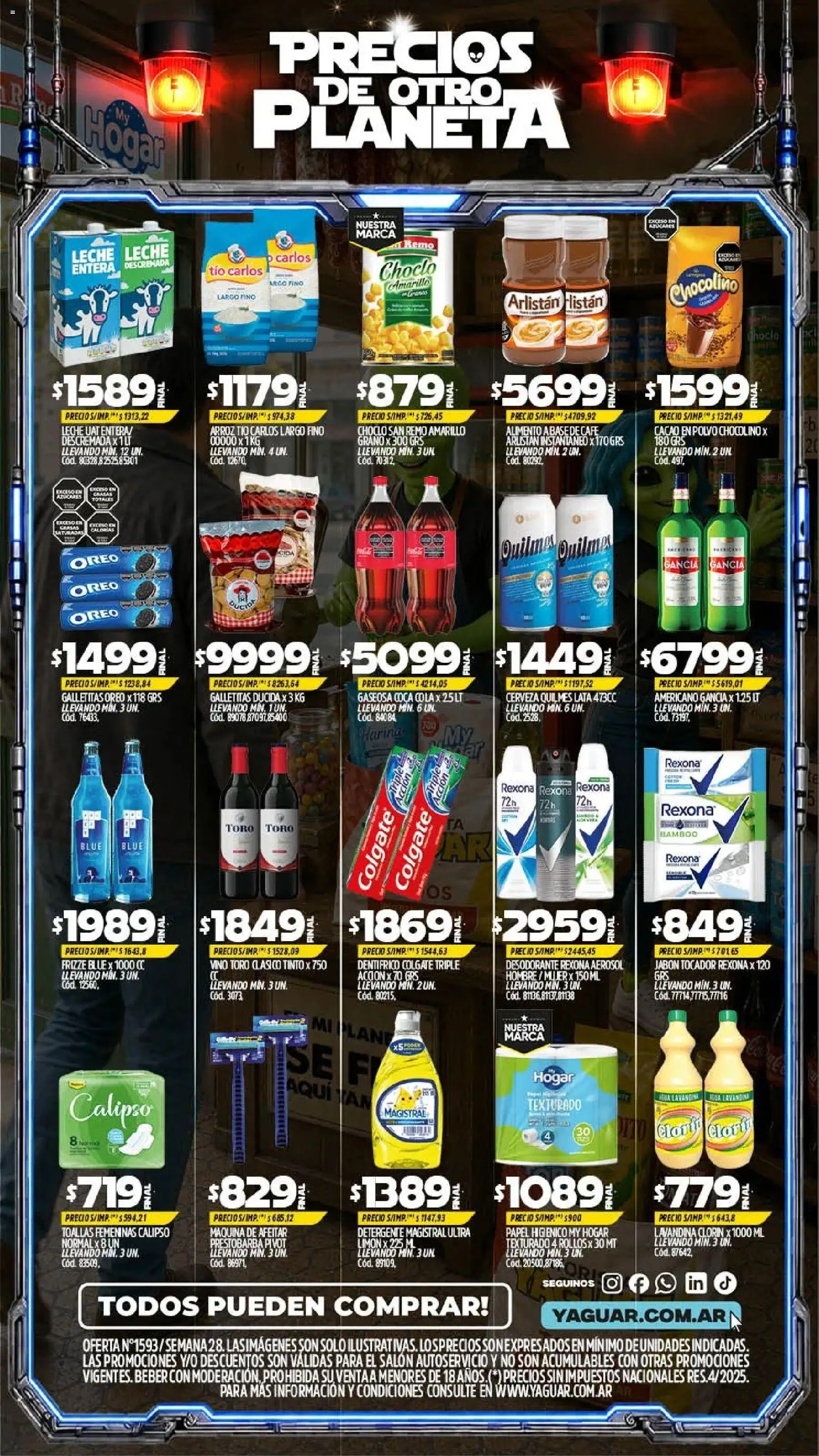 Yaguar - Oferta Semanal Mendoza │ válido desde el 06/07/2026 | Página: 2 | Productos: Choclo, Polvo, Gaseosa, Café