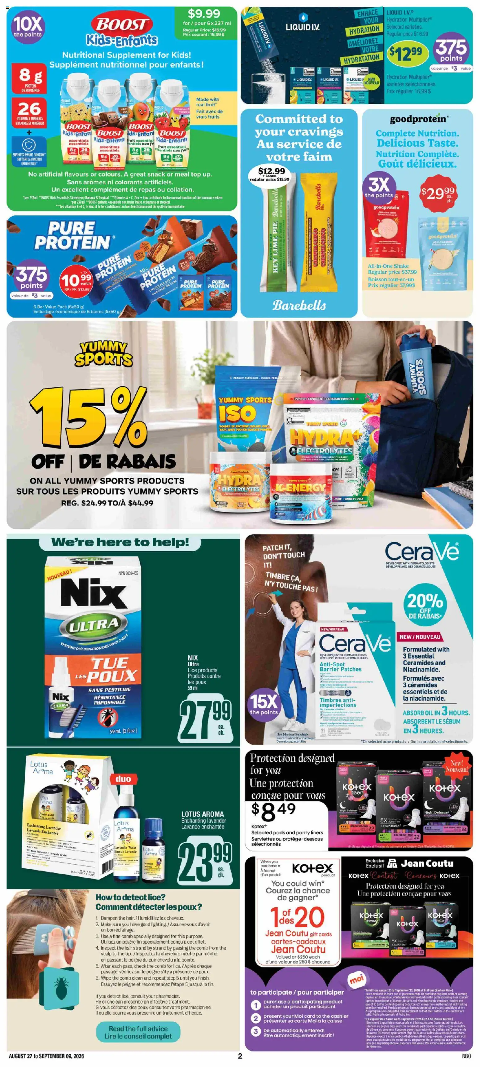 Jean Coutu flyer valid from Aug 27, 2026 | Page: 2