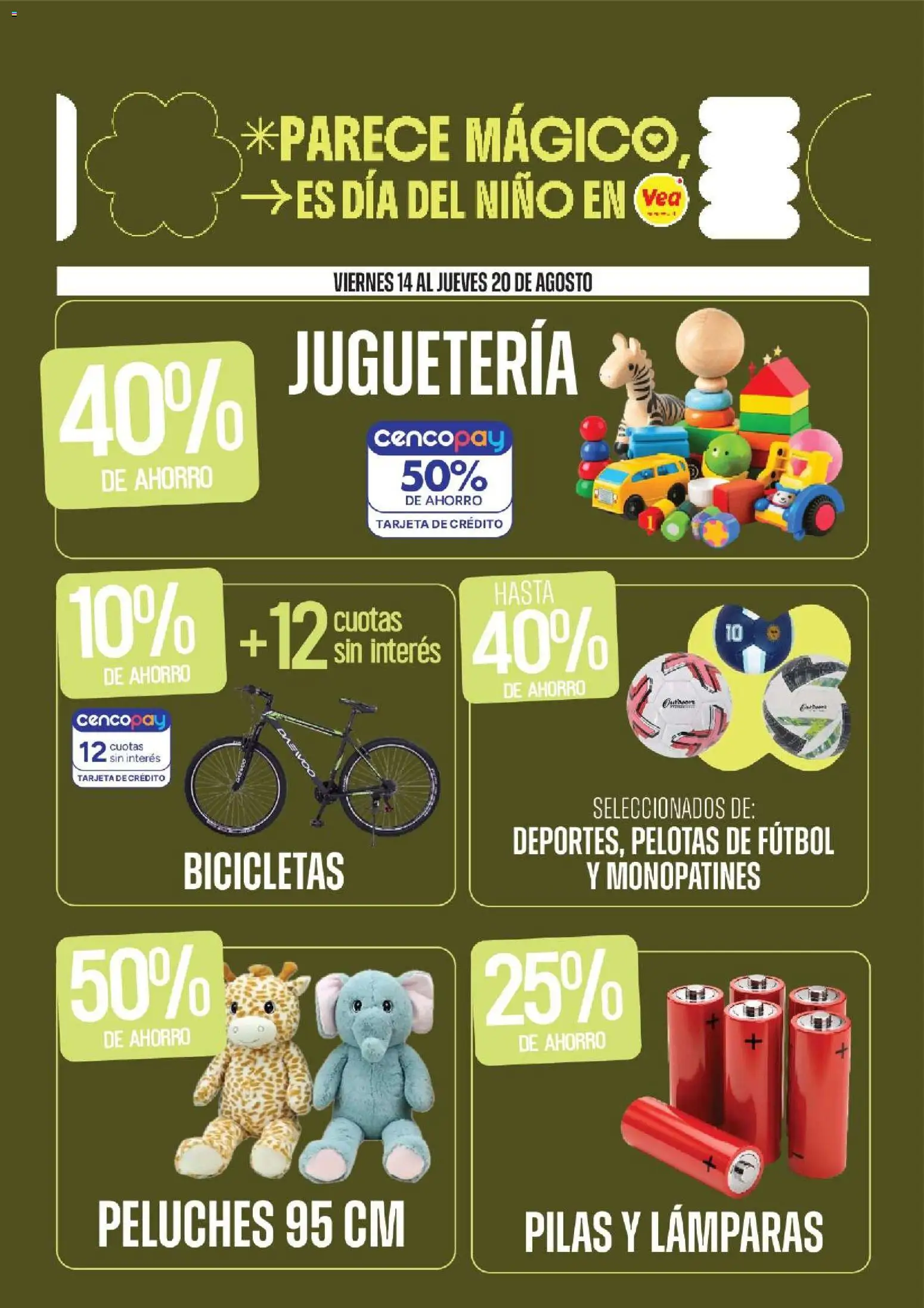 Vea - ESPECIAL PARA TU CASA │ válido desde el 14/08/2026 | Página: 3 | Productos: Peluches, Pilas, Lámparas