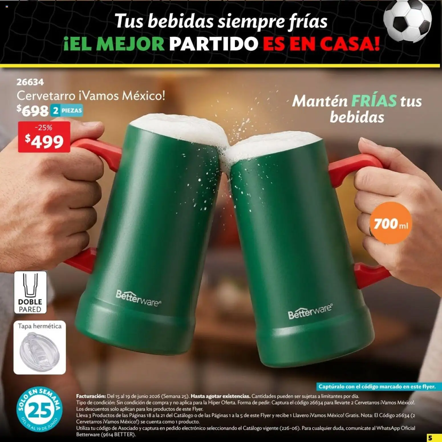 Nuevas ofertas de Betterware válidas en toda la República Mexicana desde el 15.06.2026. ¡Encuentra las mejores ofertas en Betterware Ofertas! | Página: 6 | Productos: Llavero