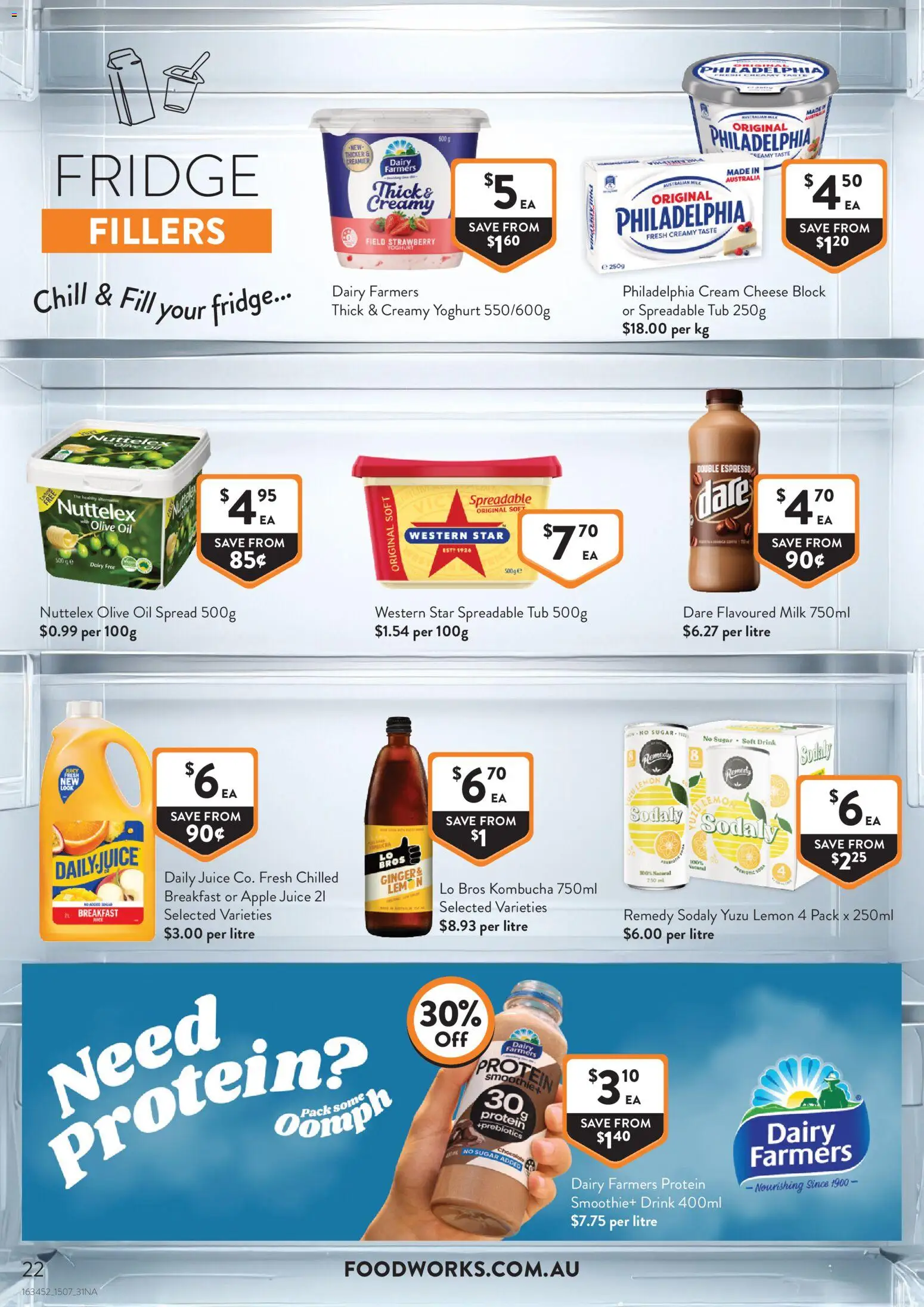 Foodworks catalogue - valid from 15/07/2026 | Page: 22 | Products: Milk, Oil, Cream, Fridge