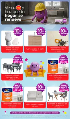 Easy Catálogo Aniversario Puntos Cencosud -  Vista previa de la revista de la tienda Easy valido desde el 27/08/2026 | Página: 3 | Productos: Crema, Sanitario, Sobre, Baño