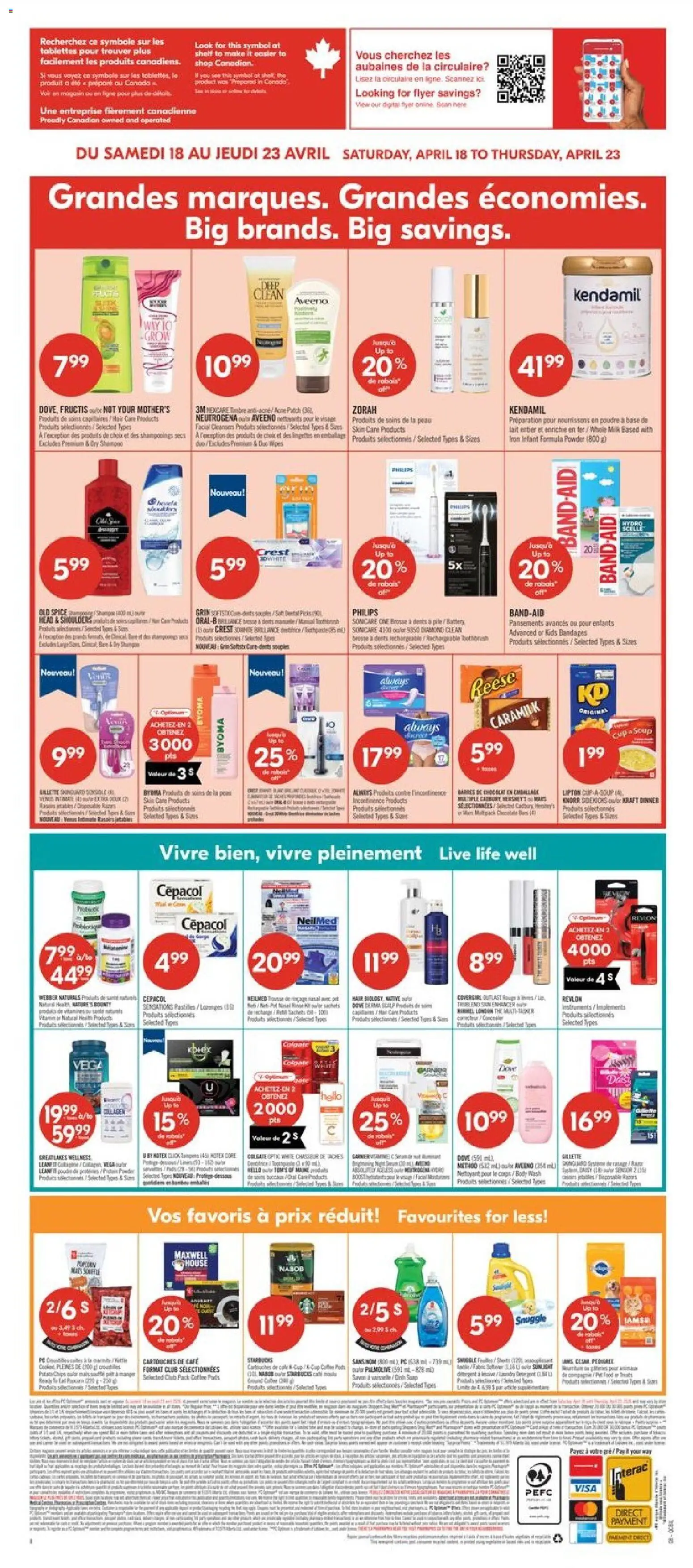 Pharmaprix flyer valid from 17.04.2026 | Page: 16 | Products: Soap, Toothpaste, Shelf, Milk