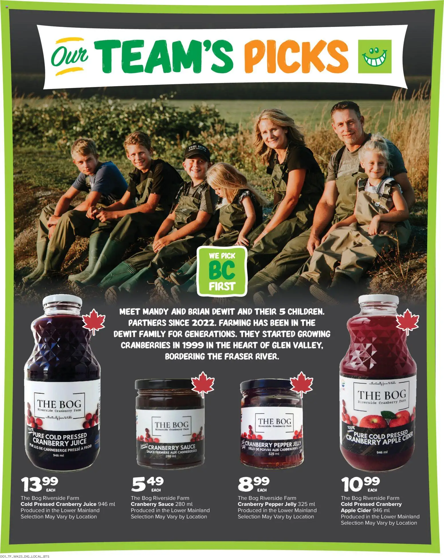 Thrifty Foods flyer valid from Oct 1, 2026 | Page: 9 | Products: Pepper, Cranberries, Cider, Juice