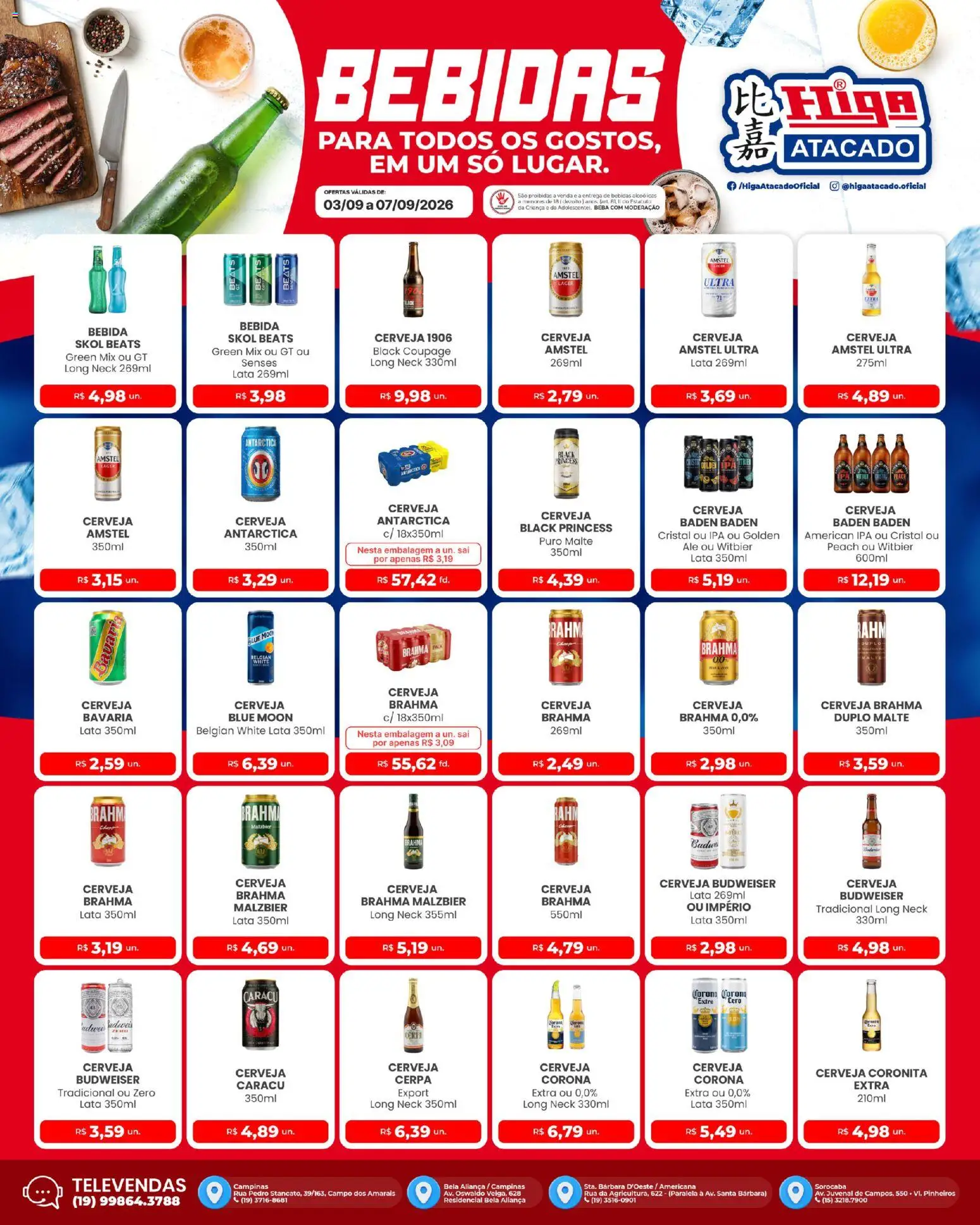 Higa Atacado Folheto - válido de 03/09/2026 | Página: 1 | Produtos: Aliança, Bebidas, Cerveja, Bebida