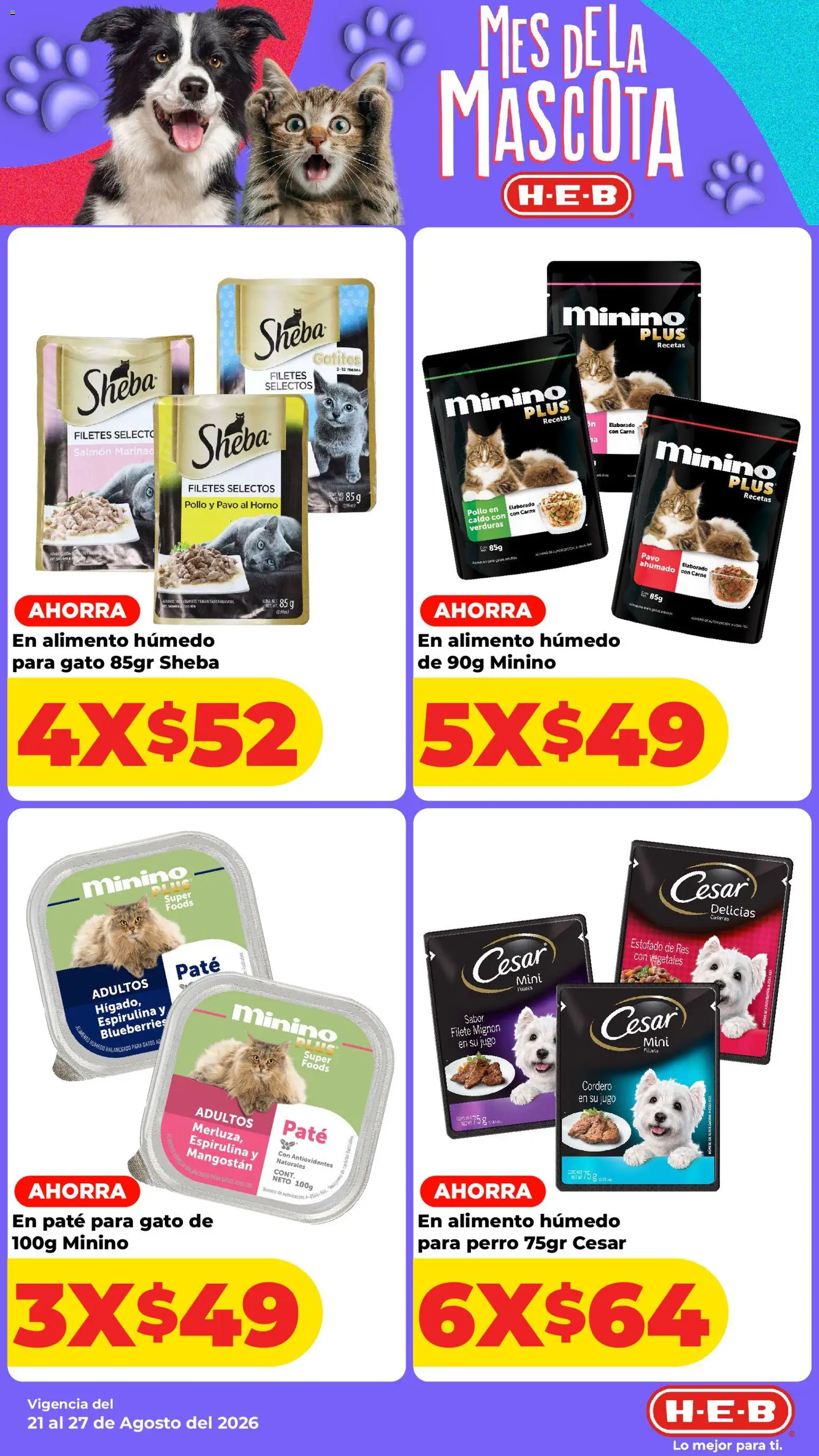 Nuevas ofertas de H-E-B válidas en toda la República Mexicana desde el 21/08/2026. ¡Encuentra las mejores ofertas en H-E-B folleto Los precios hoy están bajos! | Página: 11 | Productos: Filete, Carne, Paté, Verduras