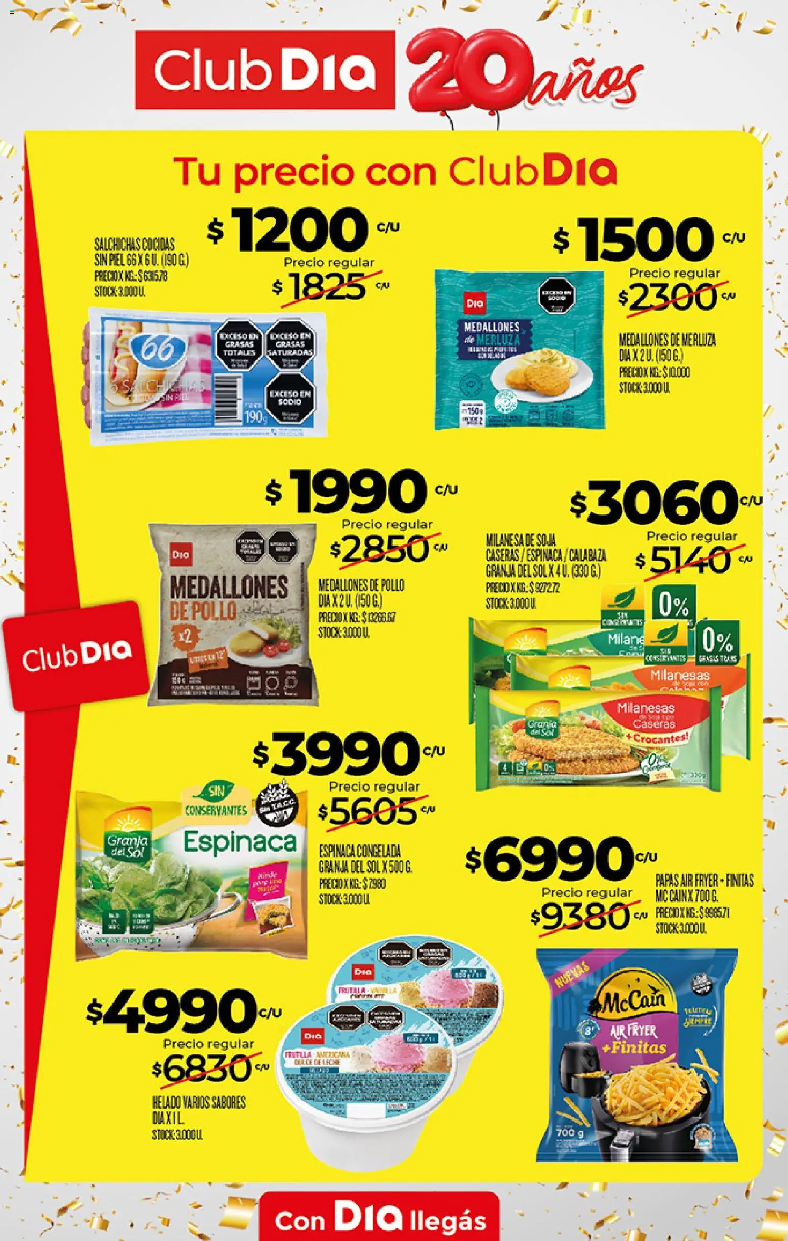 Supermercado DIA Ofertas │ válido desde el 01/09/2026 | Página: 13 | Productos: Helado, Milanesas, Papas, Salchichas