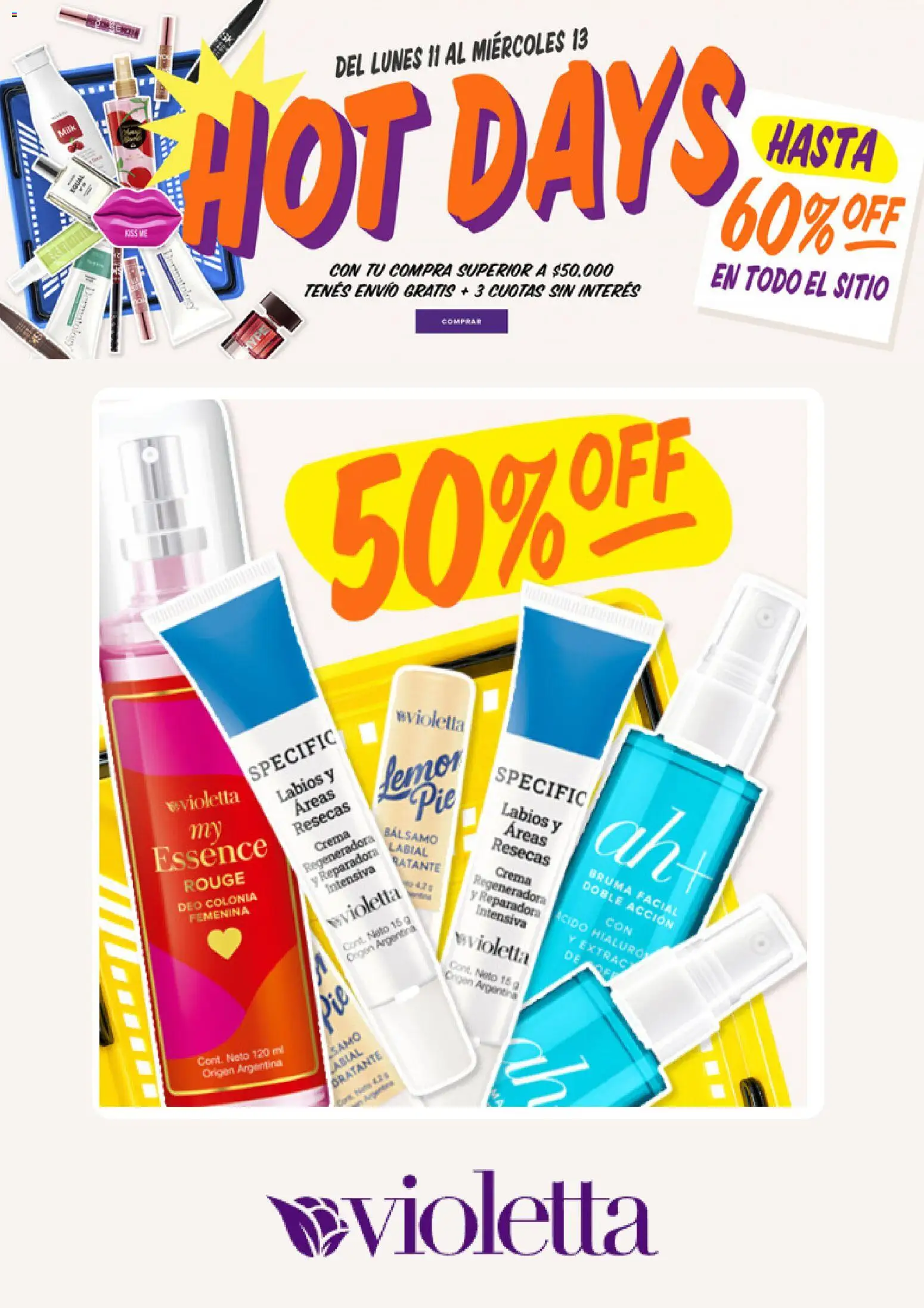 Violetta - Hot Days │ válido desde el 11.05.2026 | Página: 2 | Productos: Bruma, Bálsamo, Crema