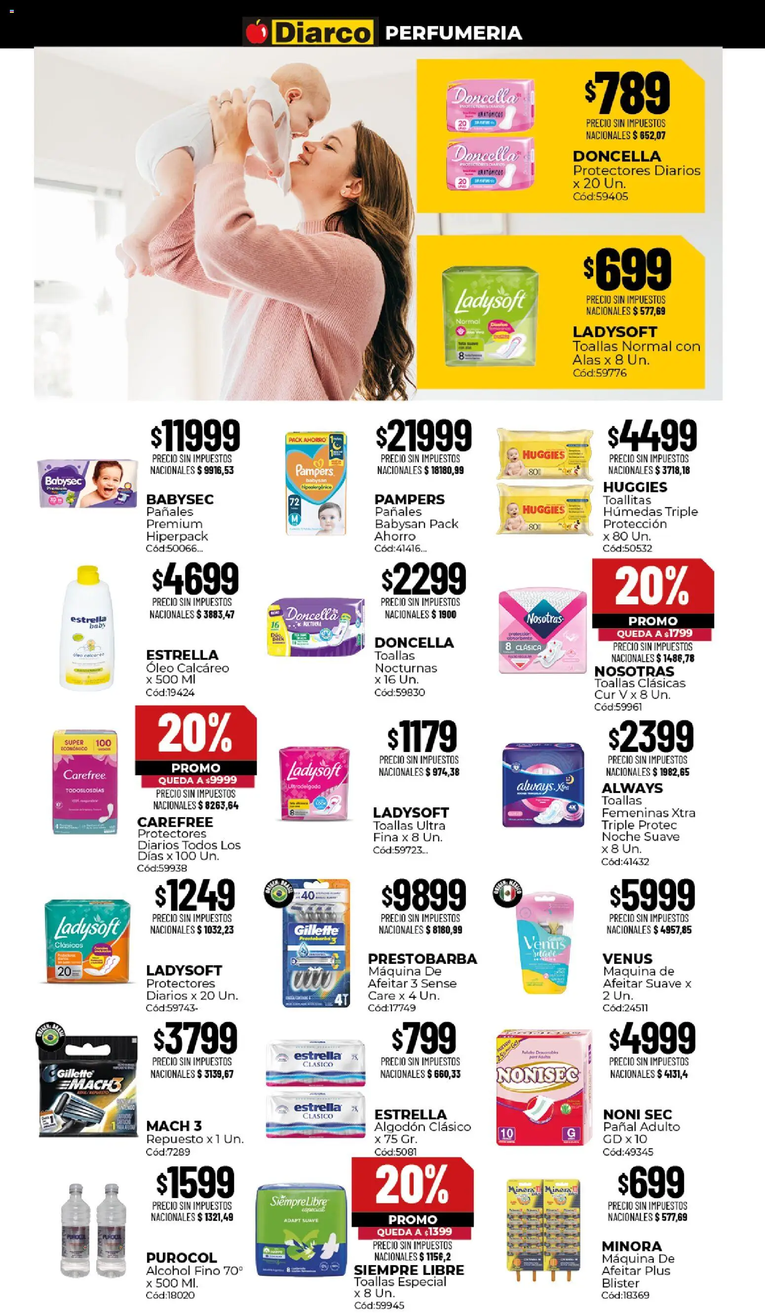 Diarco - Ofertas │ válido desde el 07/09/2026 | Página: 6 | Productos: Algodón, Diarios, Pañales, Protectores diarios