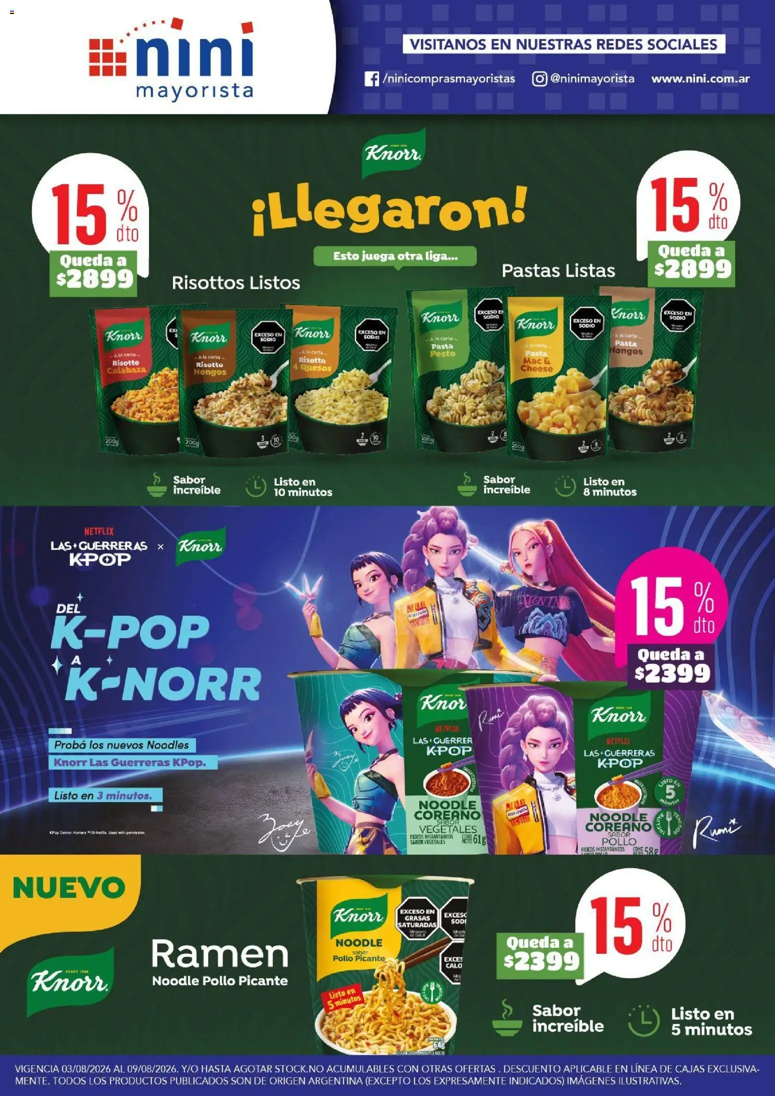NINI Mayorista ofertas │ válido desde el 03/08/2026 | Página: 25 | Productos: Juega, Pesto, Liga, Pasta