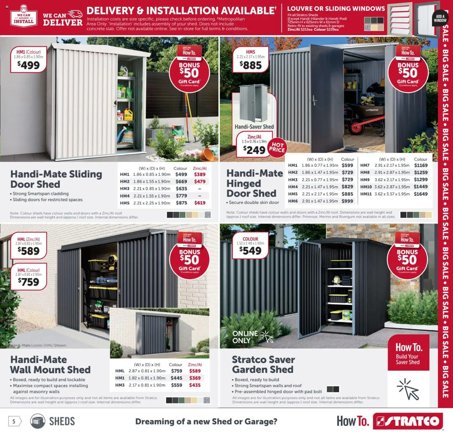 Stratco catalogue - valid from 06.03.2026 | Page: 5 | Products: Door, Window, Shed