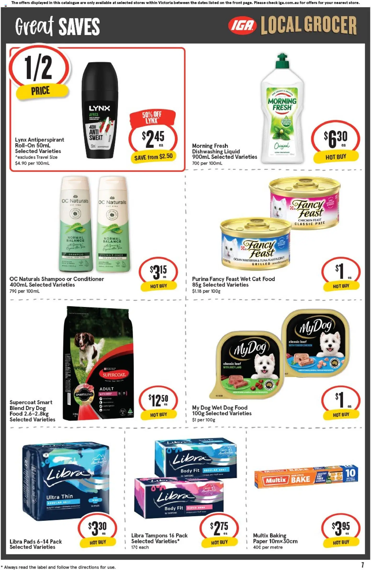 IGA catalogue - valid from 01/07/2026 | Page: 8 | Products: Shampoo, Chicken, Beef, Dog food