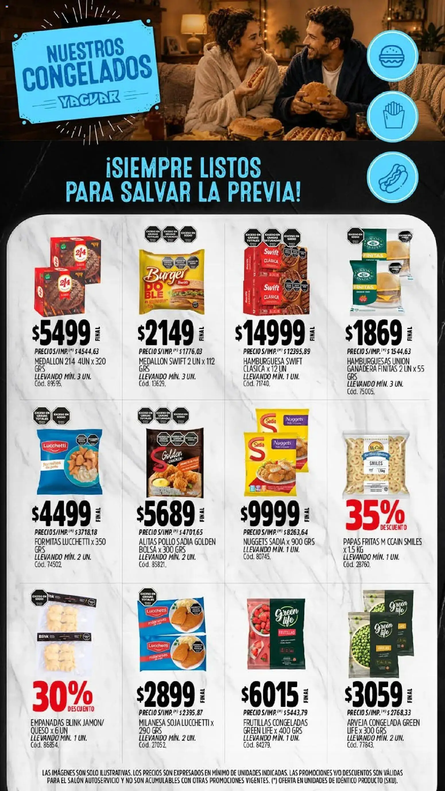 Yaguar catálogo │ válido desde el 20/07/2026 | Página: 9 | Productos: Arveja, Pollo, Milanesa, Queso