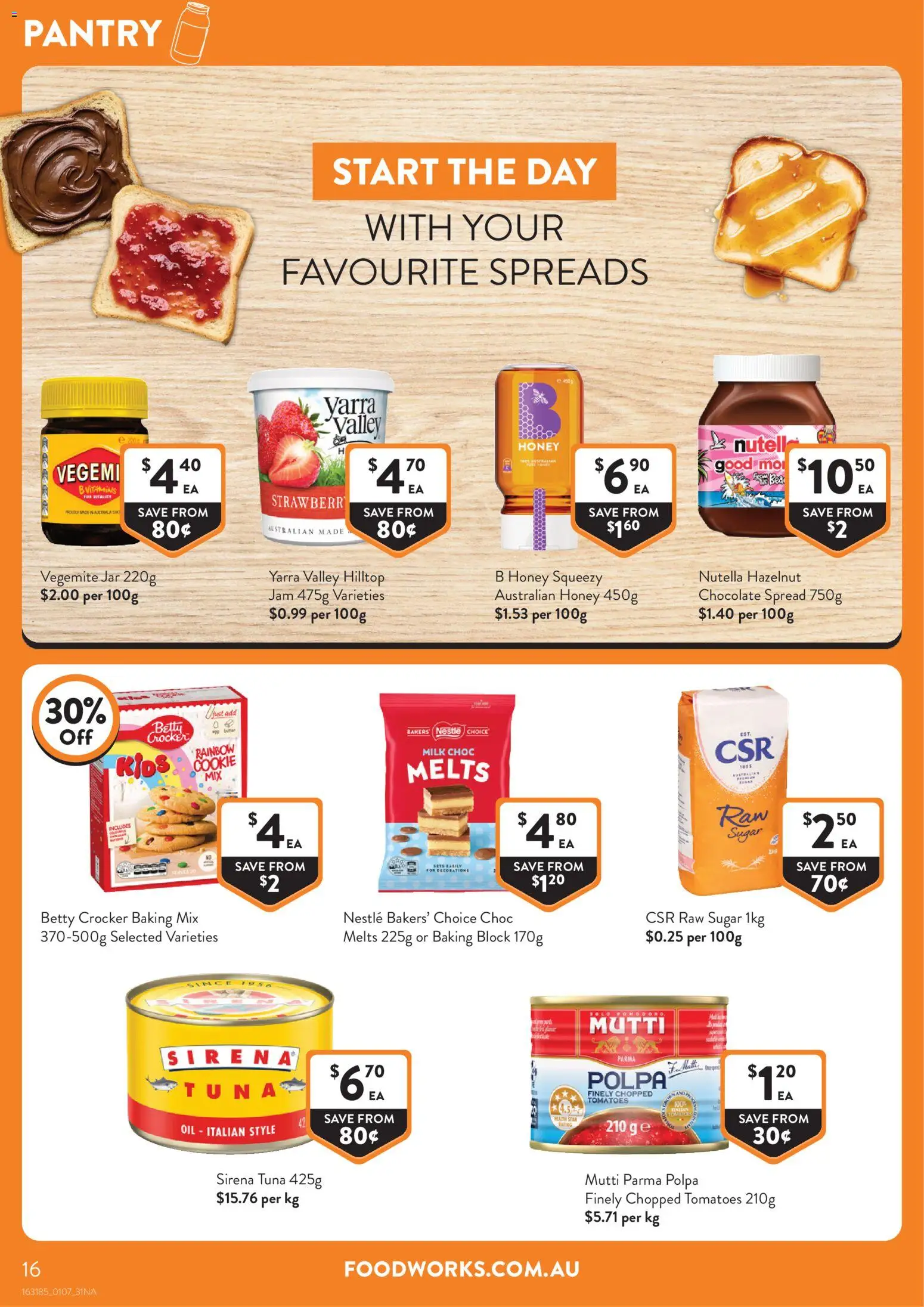 Foodworks catalogue - valid from 01/07/2026 | Page: 16 | Products: Oil, Chocolate, Sugar, Tuna