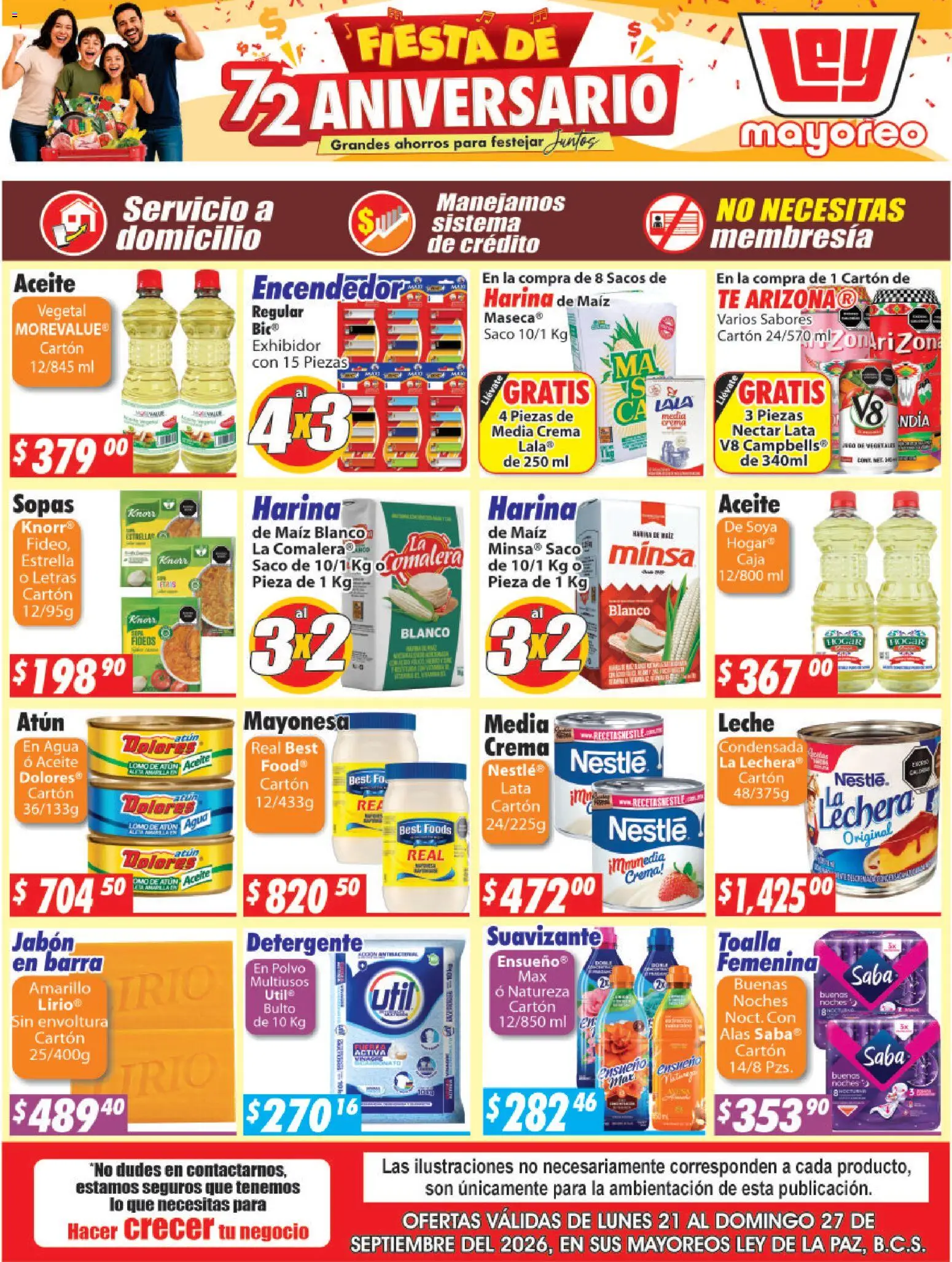 Nuevas ofertas de Casa Ley válidas en toda la República Mexicana desde el 21/09/2026. ¡Encuentra las mejores ofertas en Casa Ley folleto La Paz! | Página: 4 | Productos: Harina, Crema, Encendedor, Caja