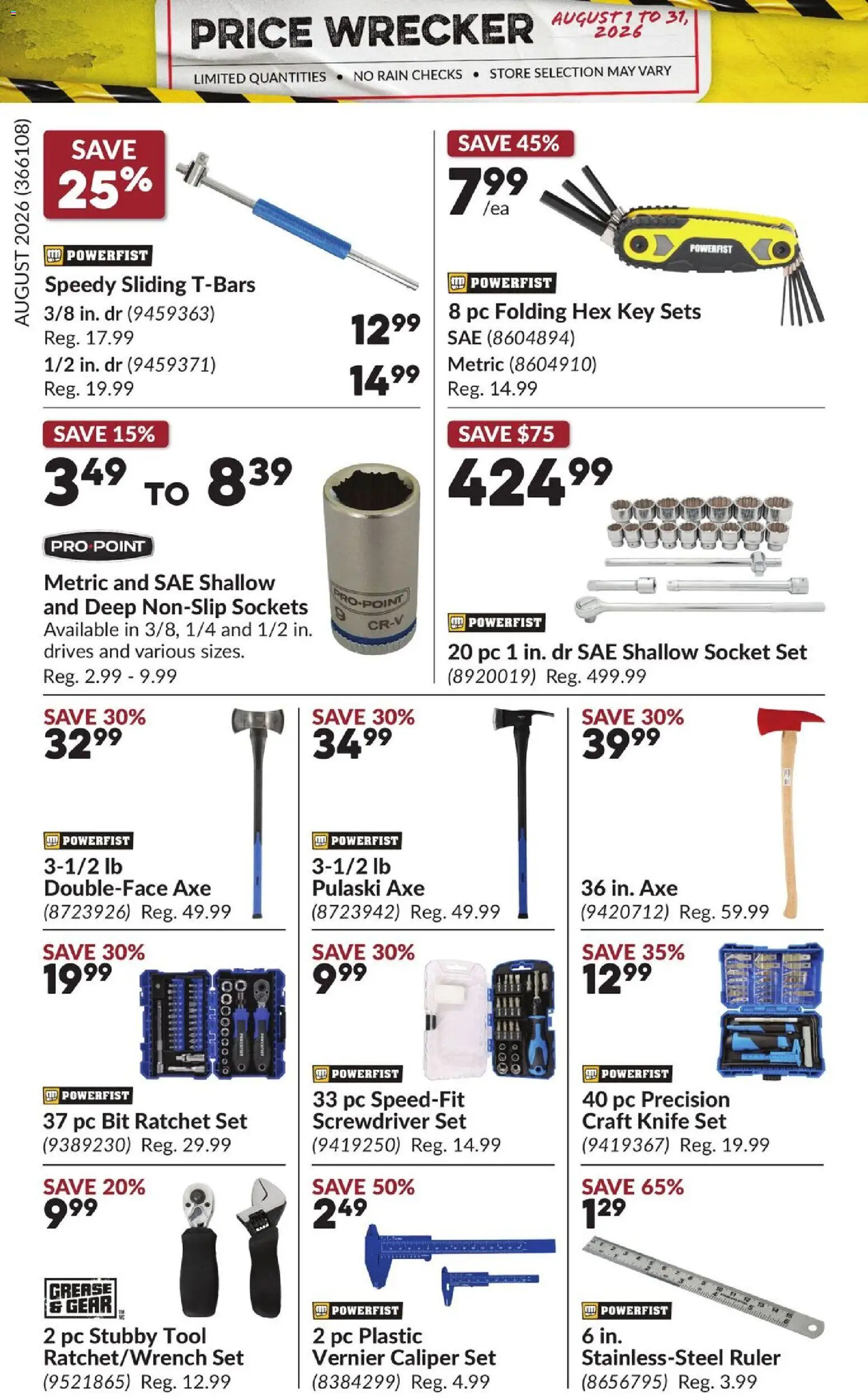 Princess Auto flyer valid from Aug 1, 2026 | Page: 4 | Products: PC, Socket