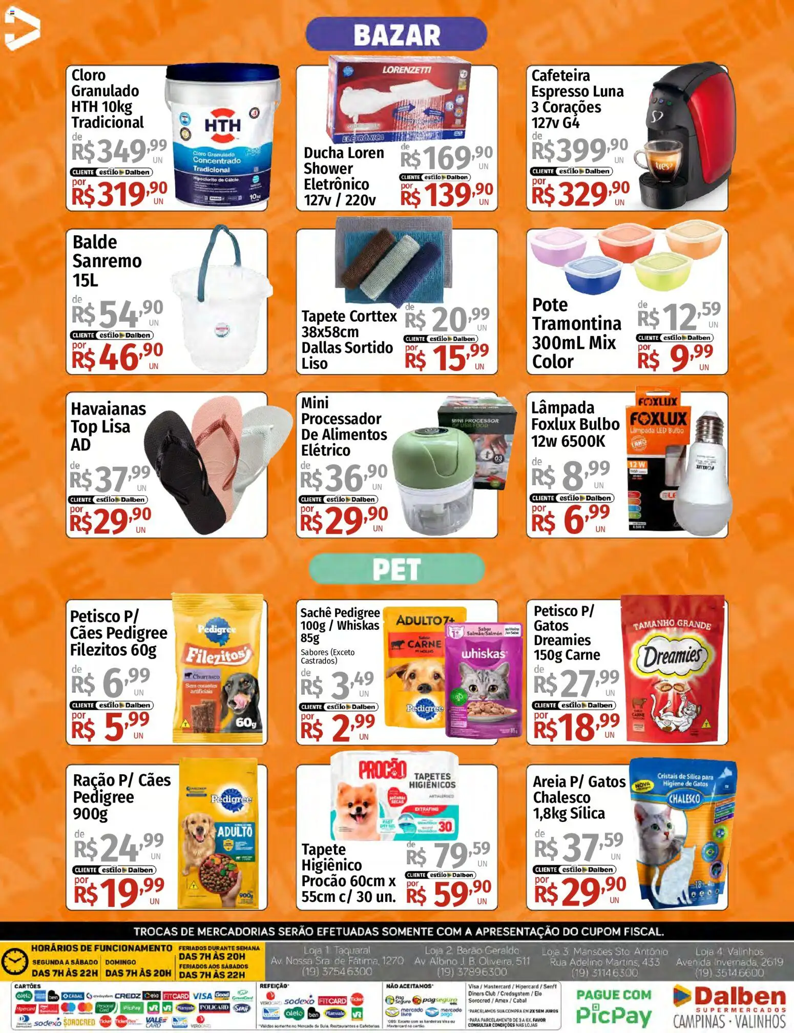 Supermercado Dalben Folheto - válido de 29.05.2026 | Página: 15 | Produtos: Areia, Processador, Lâmpada led, Balde