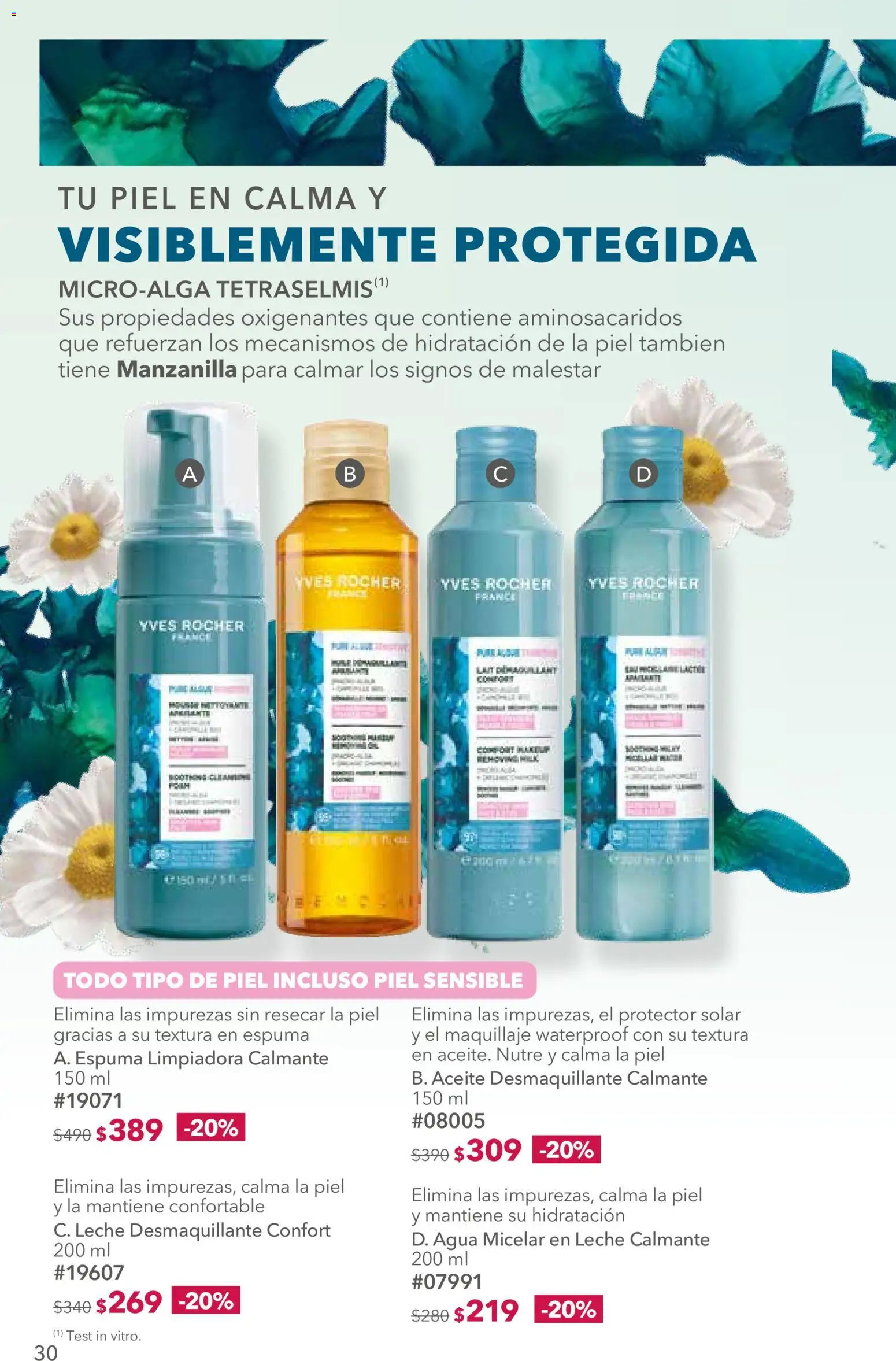Nuevas ofertas de Yves Rocher válidas en toda la República Mexicana desde el 25/08/2026. ¡Encuentra las mejores ofertas en Yves Rocher campaña 12 2026! | Página: 30 | Productos: Leche, Espuma, Agua micelar, Protector solar