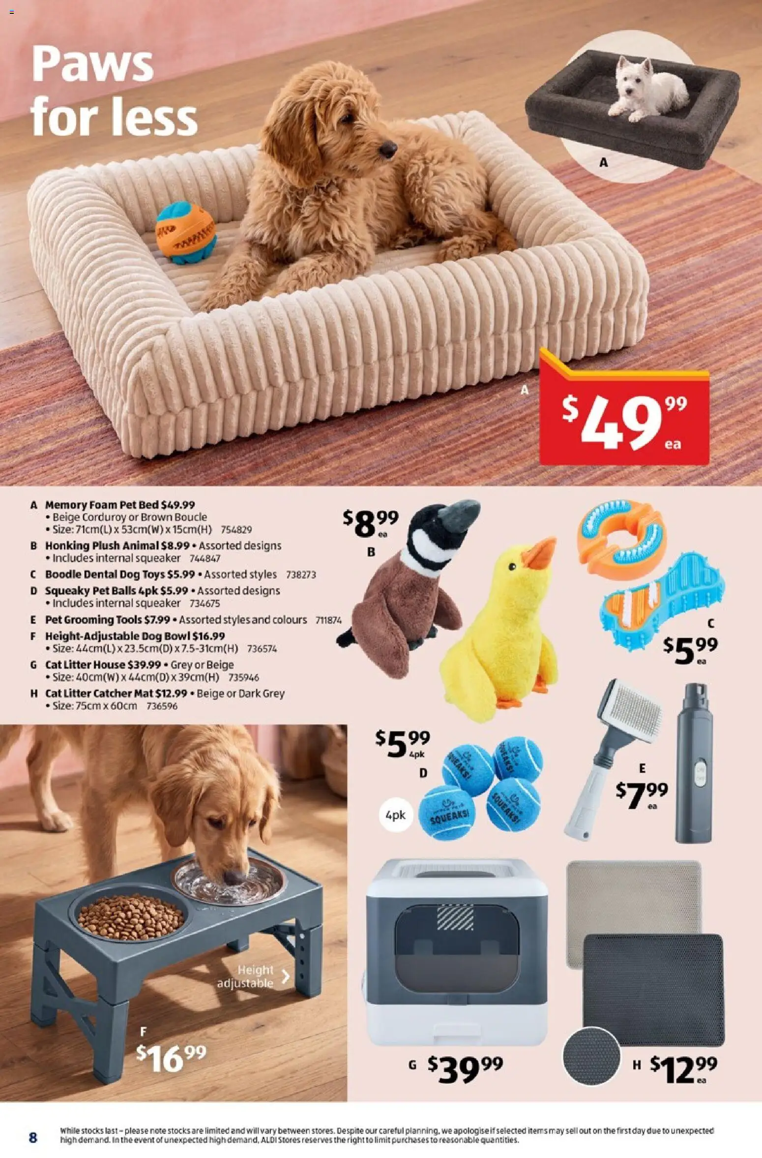 Aldi catalogue - valid from 07/10/2026 | Page: 8 | Products: Box, Cat litter, Tools, Bed