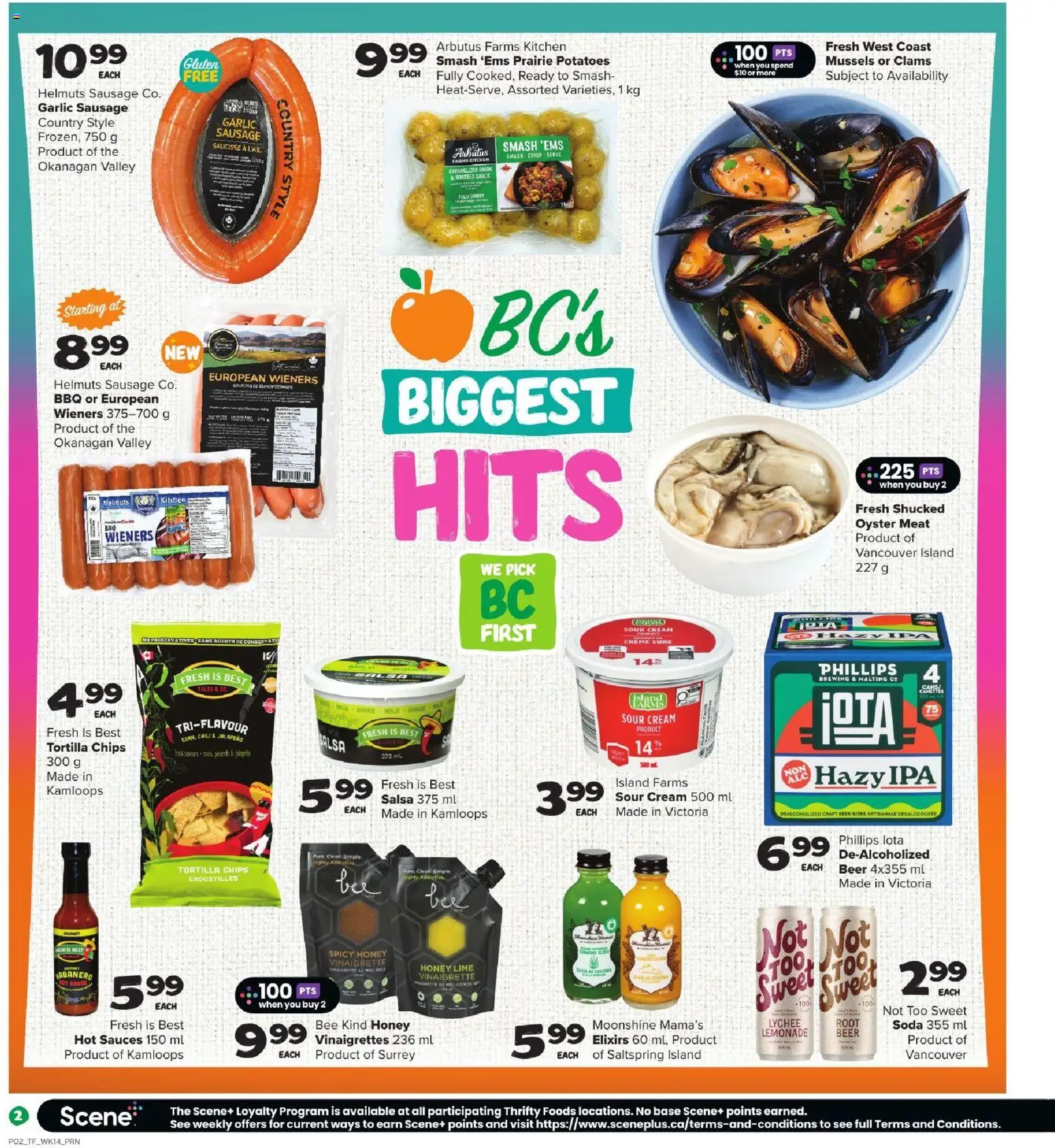 Thrifty Foods flyer valid from Jul 30, 2026 | Page: 3 | Products: Chips, Cream, Potatoes, Beer