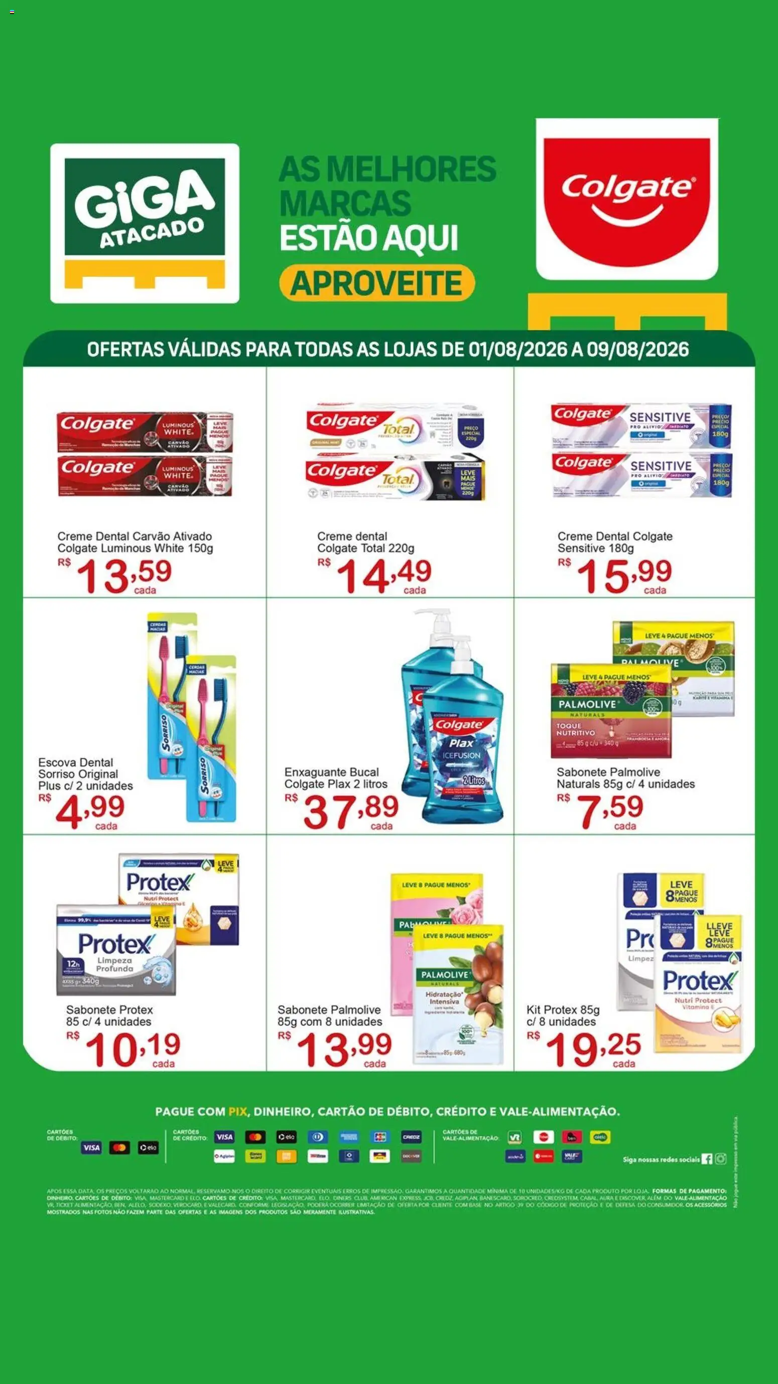 GIGA Atacado Folheto - válido de 01/08/2026 | Página: 1 | Produtos: Escova, Carvão ativado, Base, Sabonete
