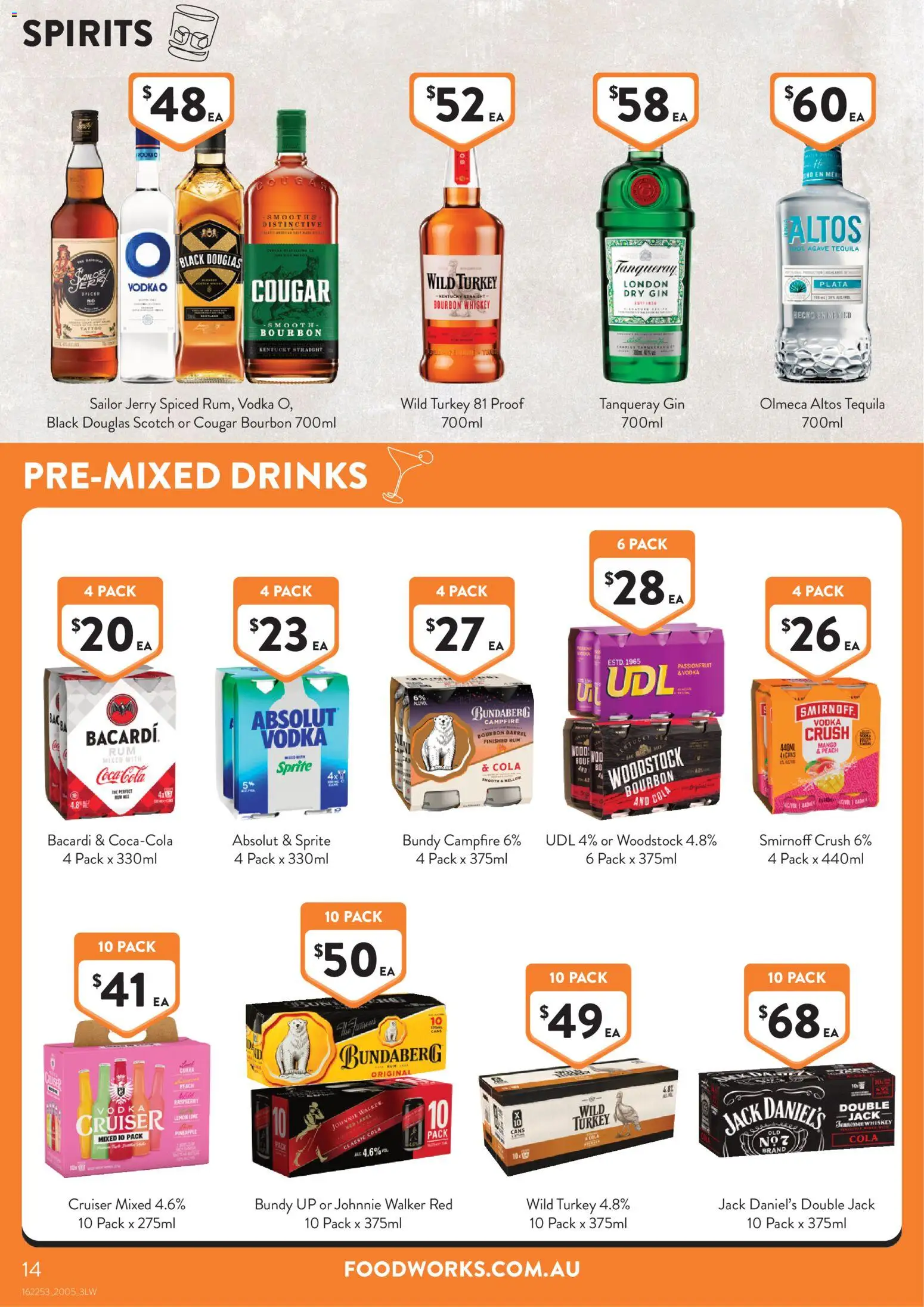 Foodworks catalogue - valid from 20.05.2026 | Page: 14 | Products: Gin, Whiskey, Rum, Turkey