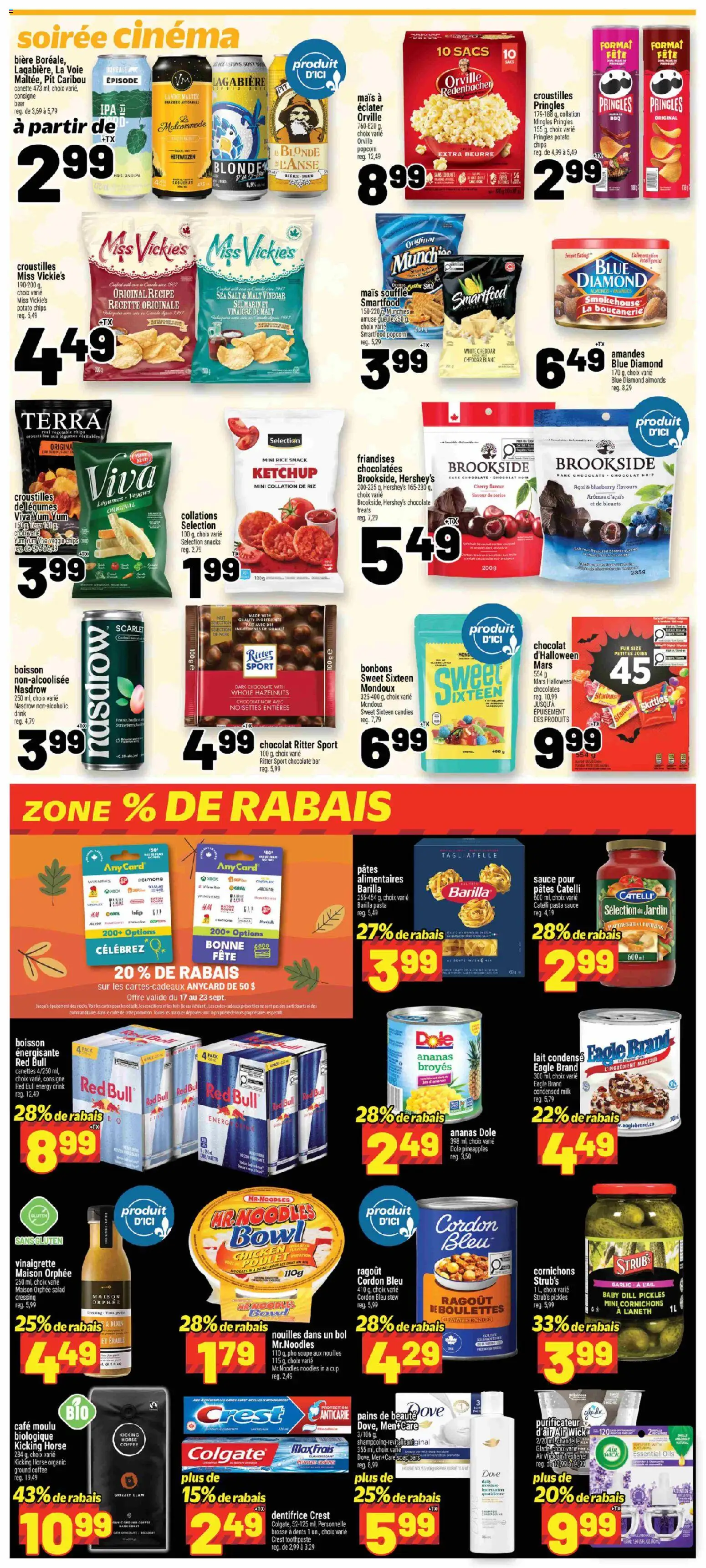 Metro flyer valid from Sep 17, 2026 | Page: 20 | Products: Pasta, Popcorn, Cheddar, Air freshener
