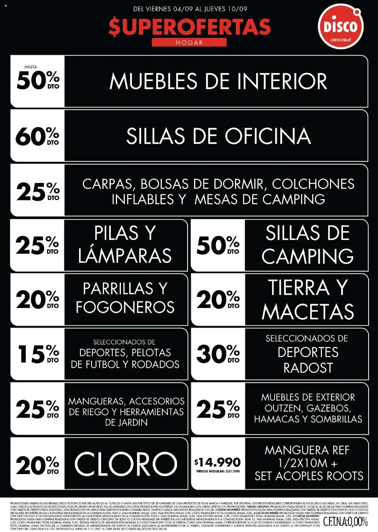 Disco - Ofertas | Electro, T. Libre y más │ válido desde el 04/09/2026 | Página: 4 | Productos: Pilas, Herramientas, Lámparas, Tierra