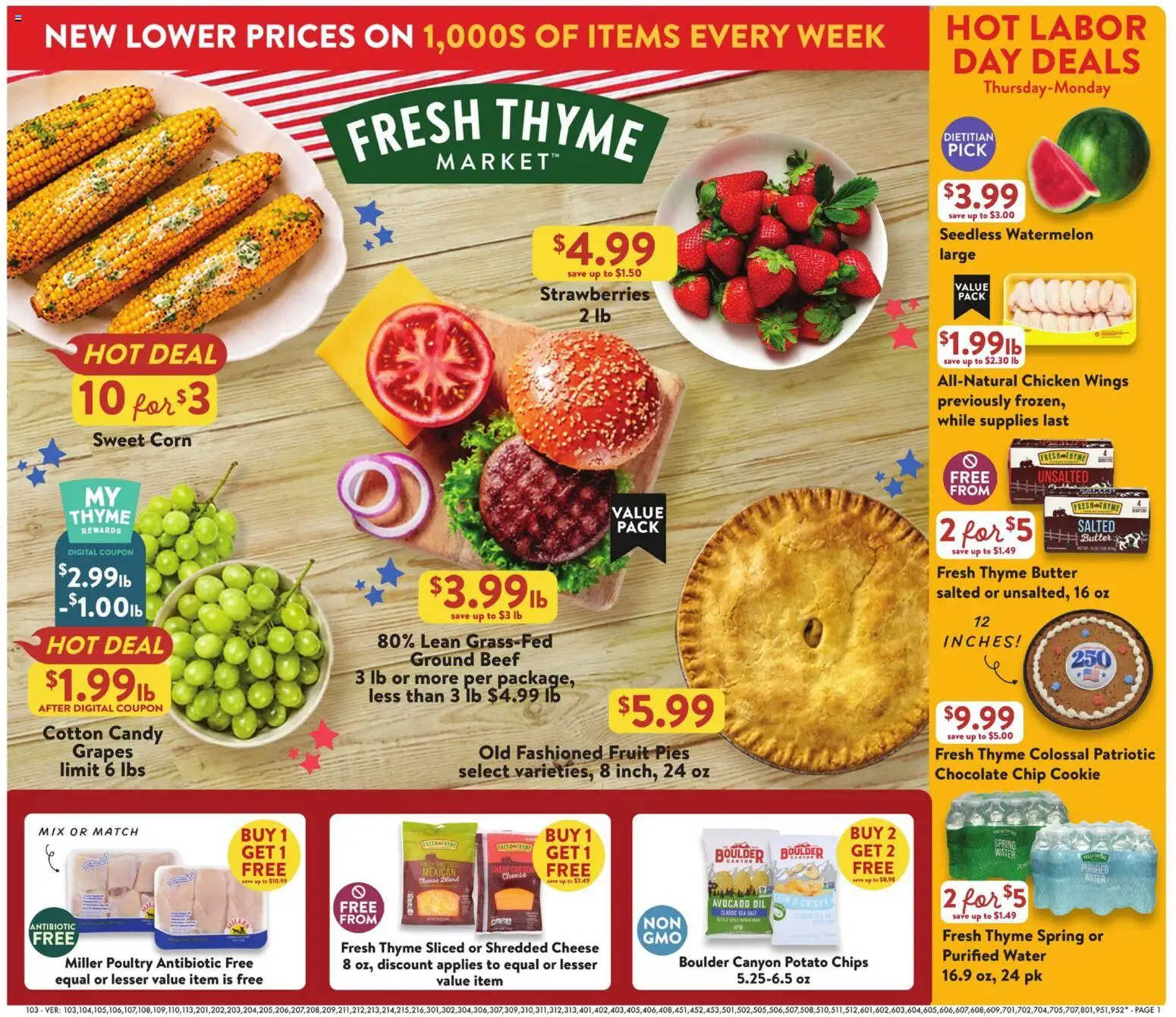 Fresh Thyme Weekly Ad - valid from 09/02/2026 | Page: 2 | Products: Cheese, Water, Fruit, Watermelon