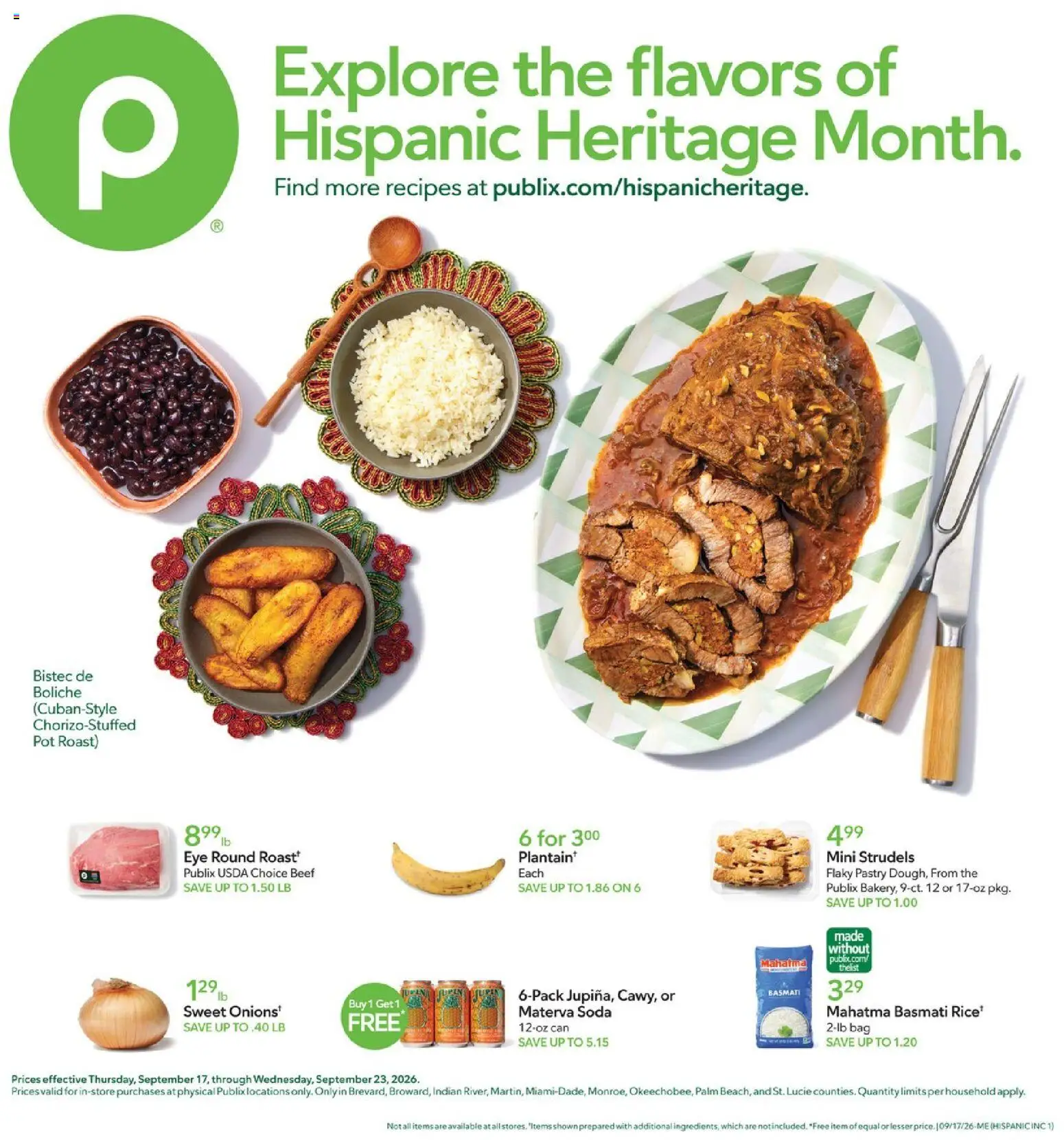 Publix Hispanic Ad - valid from 09/17/2026 | Page: 1 | Products: Beef, Bag