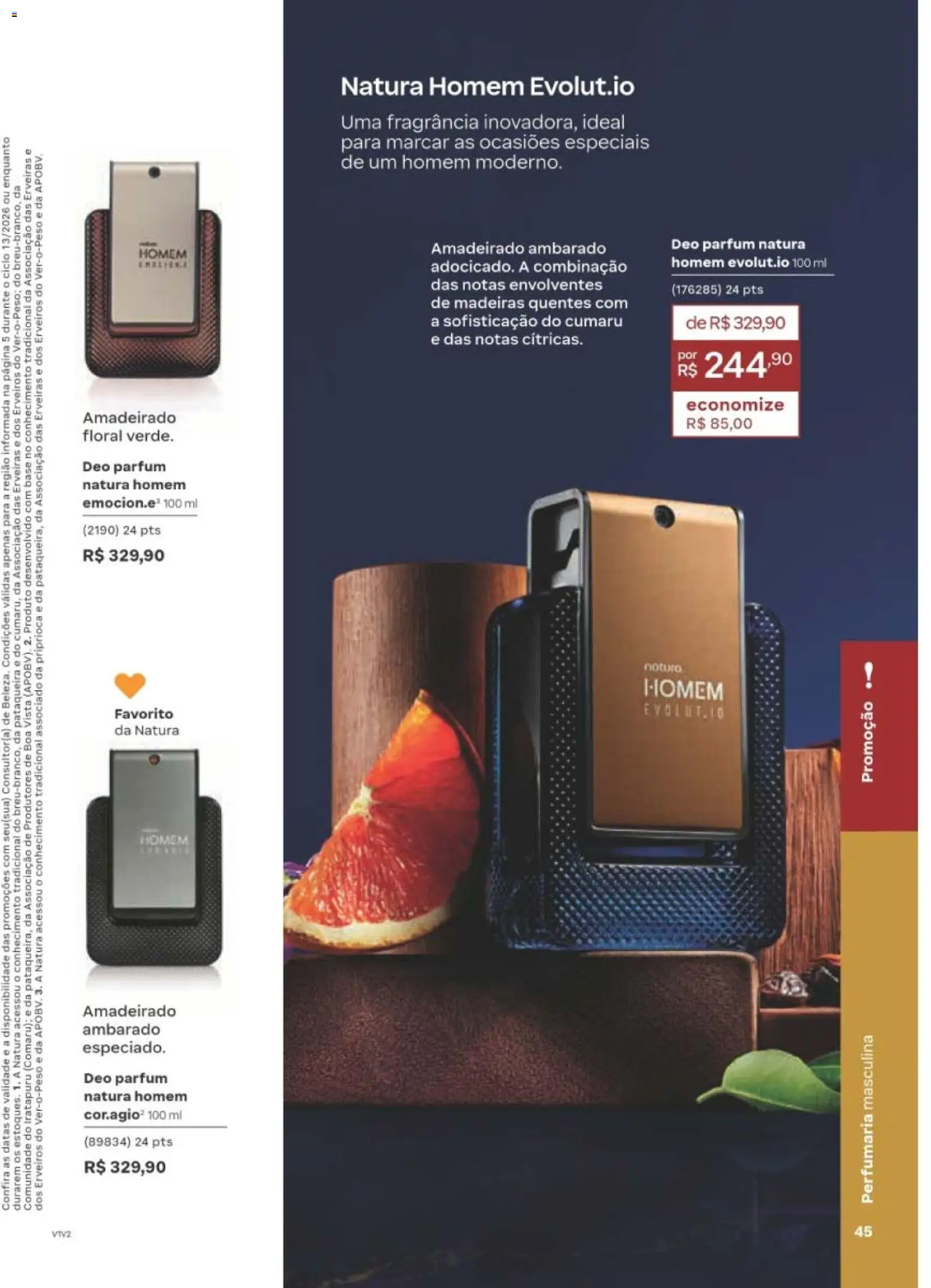 Natura Folheto - válido de 10/08/2026 | Página: 46 | Produtos: Fragrância, Madeiras, Base
