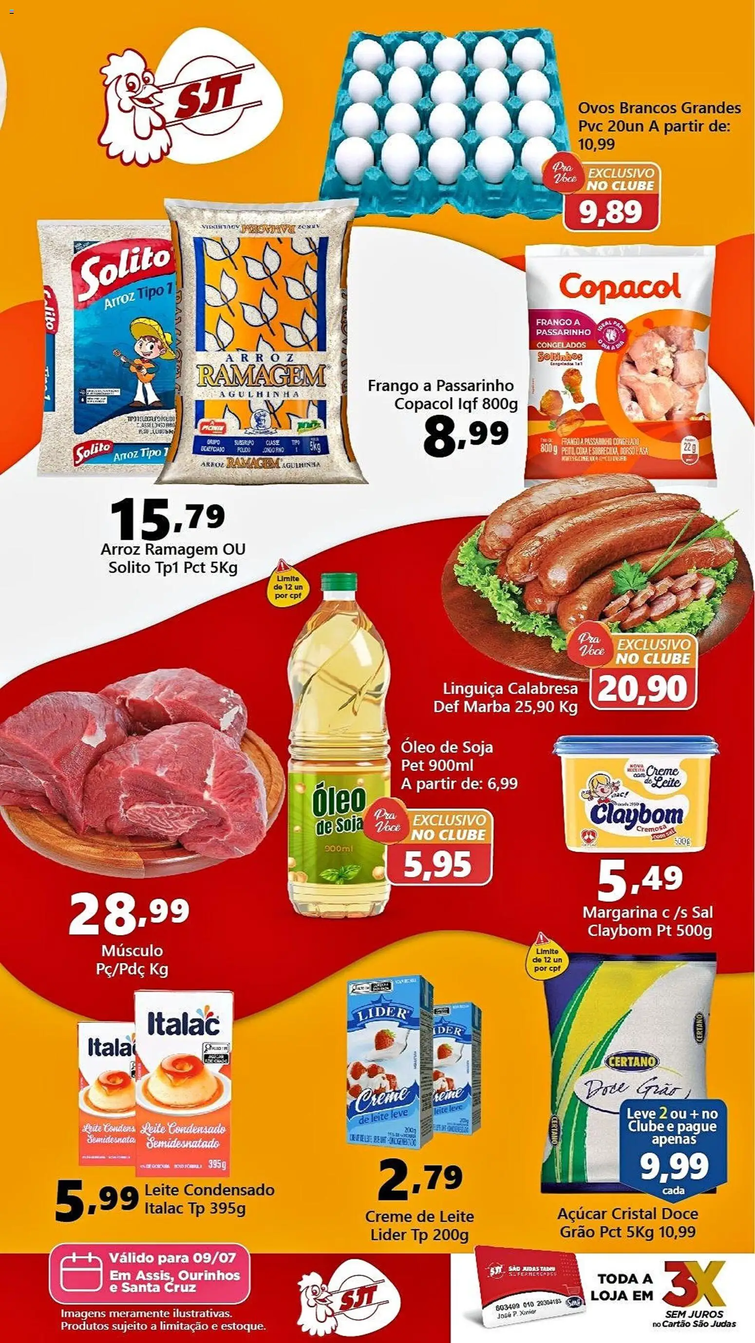 São Judas Tadeu Folheto - válido de 09/07/2026 | Página: 2 | Produtos: Creme, Açúcar, Leite condensado, Soja