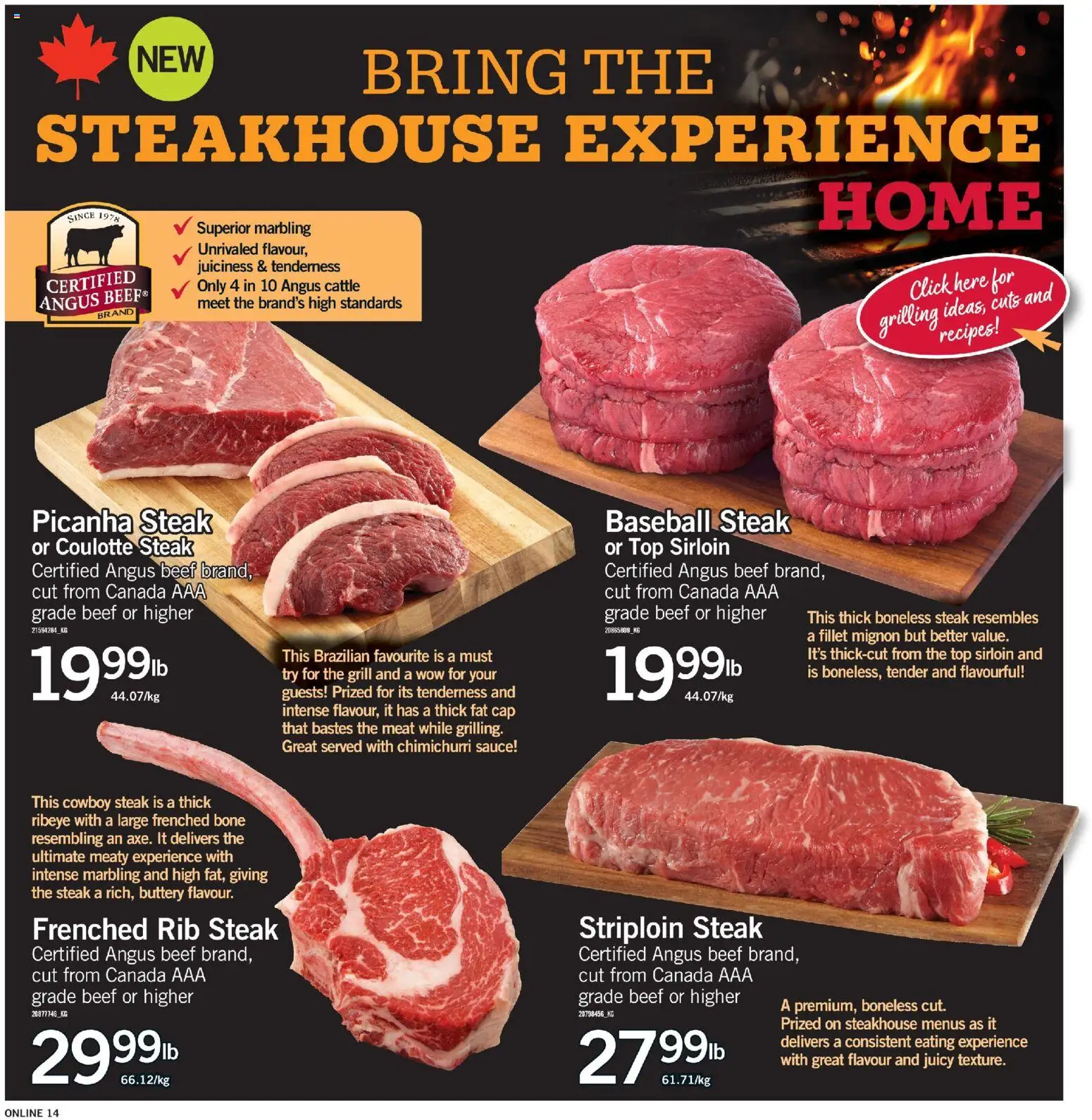 Fortinos flyer valid from 14.05.2026 | Page: 14 | Products: Beef, Cap, Grill