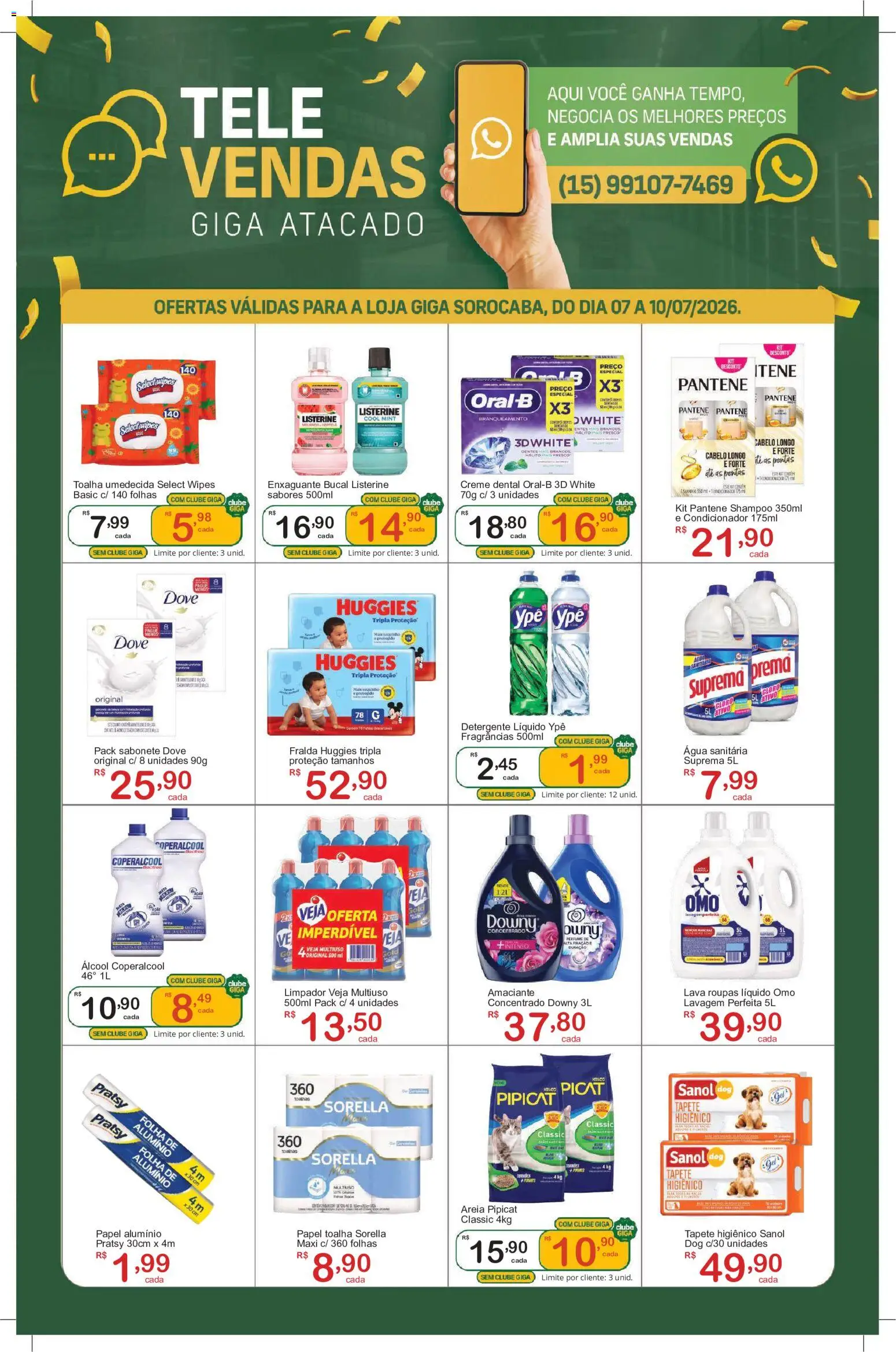GIGA Atacado Folheto - válido de 07/07/2026 | Página: 6 | Produtos: Perfume, Condicionador, Detergente, Creme dental