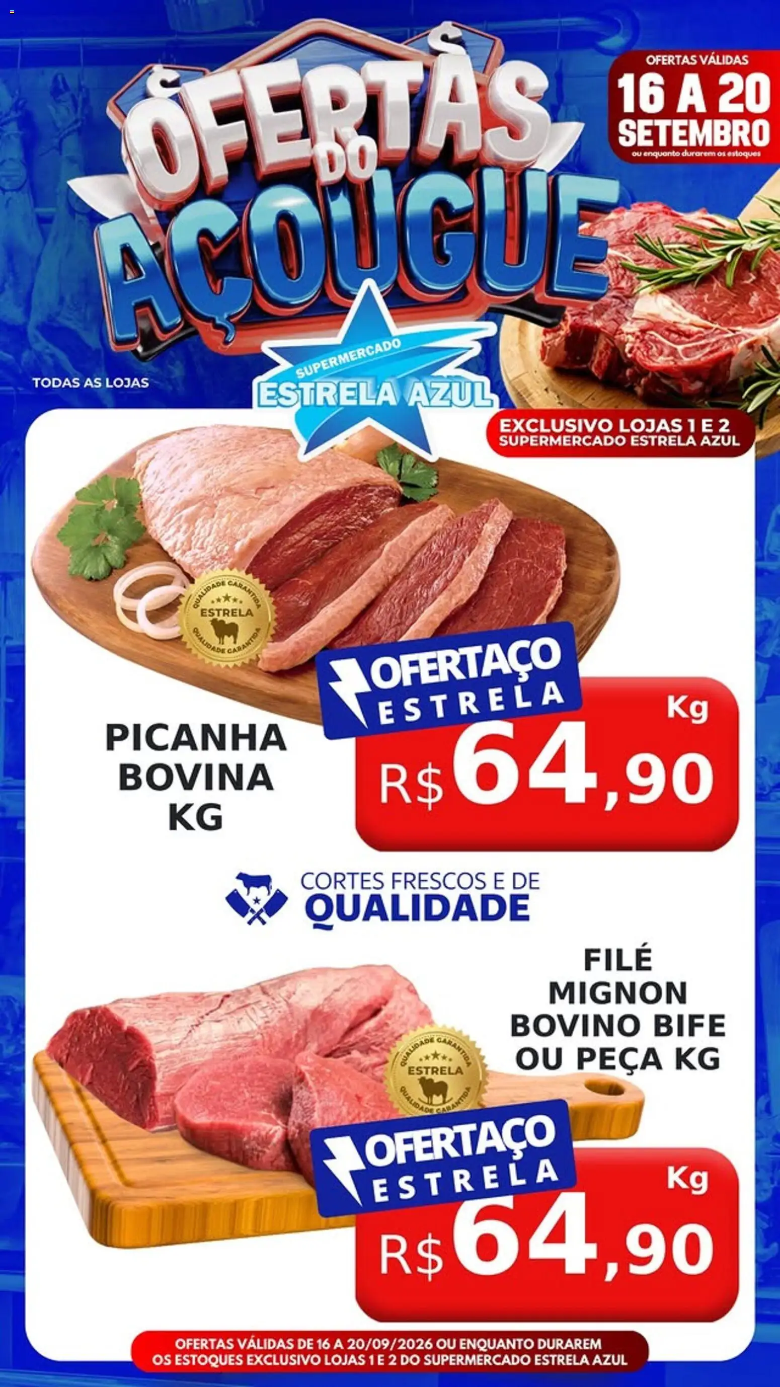 Estrela Azul Folheto - válido de 16/09/2026 | Página: 5 | Produtos: Filé mignon, Picanha