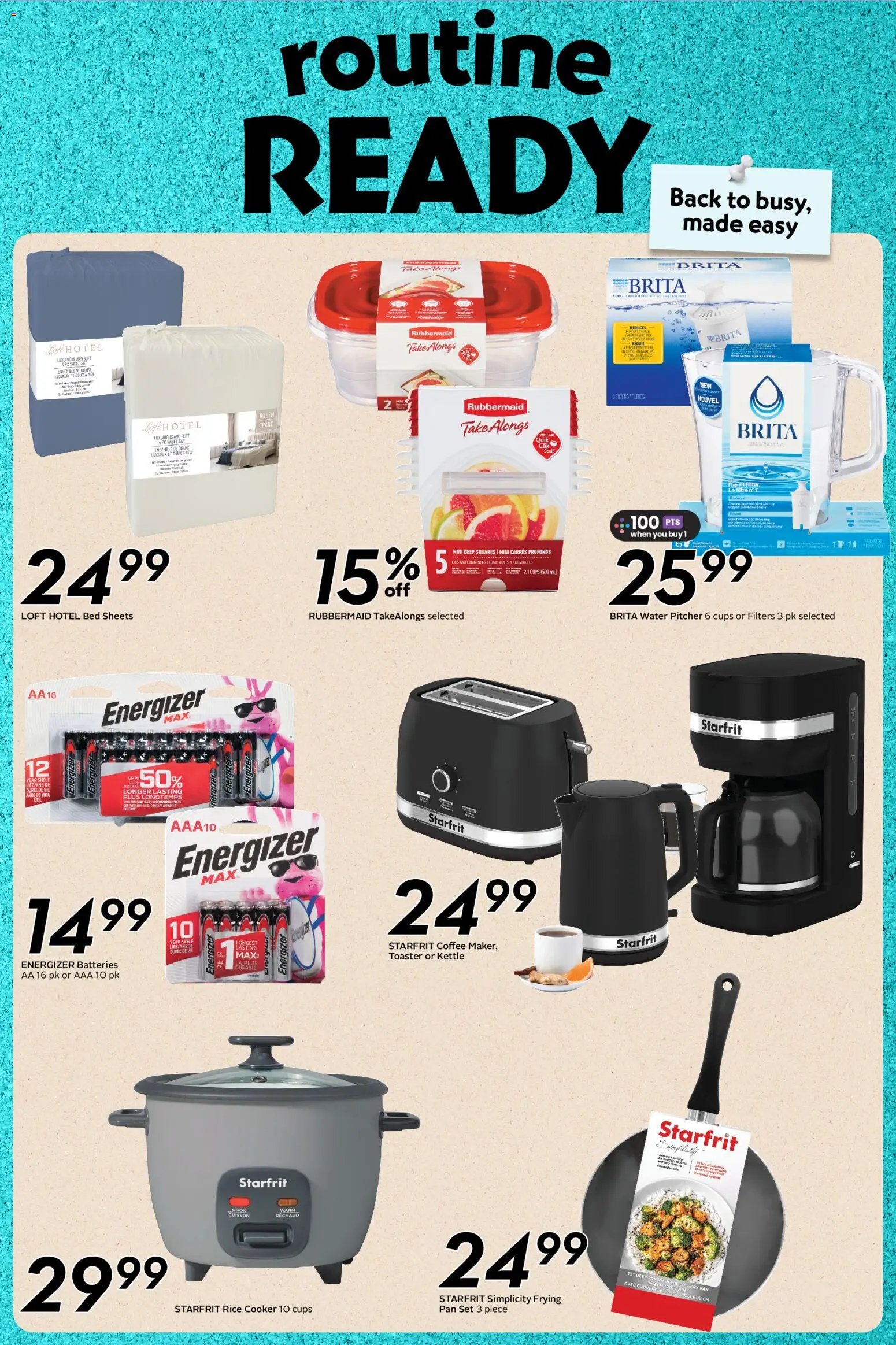 Safeway flyer valid from Aug 20, 2026 | Page: 15 | Products: Kettle, Rice cooker, Toaster, Batteries
