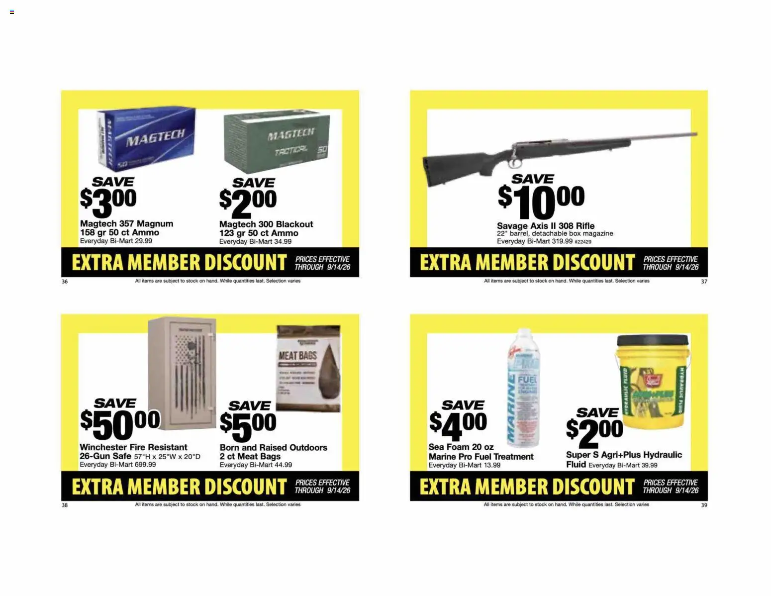 Bi-Mart Extra Member Discount Book - valid from 08/24/2026 | Page: 11 | Products: Box, Meat, Rifle, Magnum