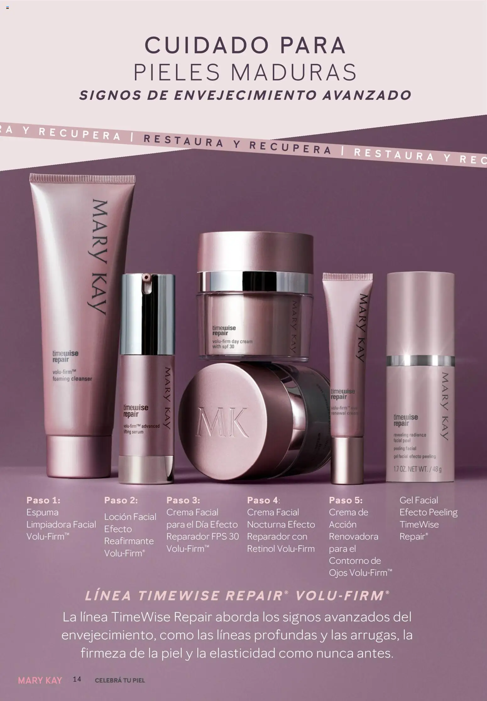 Mary Kay - Celebrá tu Piel OTOÑO 2026 │ válido desde el 01.04.2026 | Página: 14 | Productos: Serum, Loción, Espuma, Crema