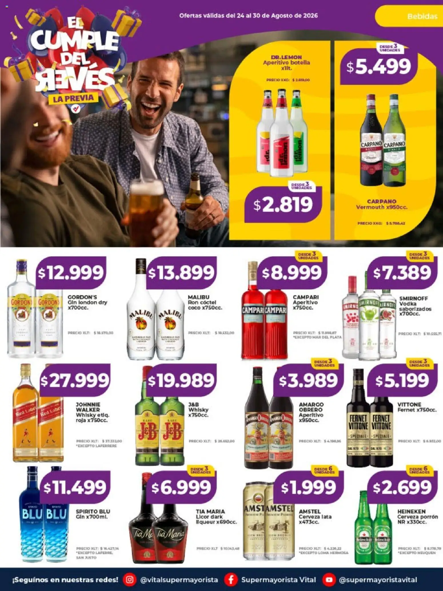Vital - Ofertas │ válido desde el 24/08/2026 | Página: 13 | Productos: Campari, Bebidas, Gin, Heineken