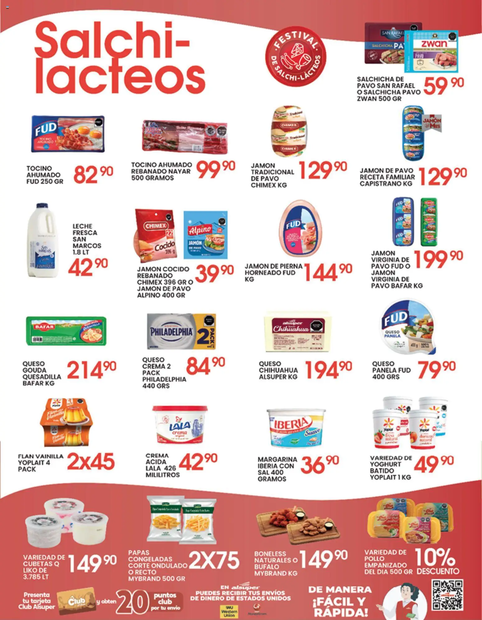 Nuevas ofertas de Alsuper válidas en toda la República Mexicana desde el 12.05.2026. ¡Encuentra las mejores ofertas en Alsuper folleto Durango! | Página: 3 | Productos: Tocino, Sal, Crema, Jamón