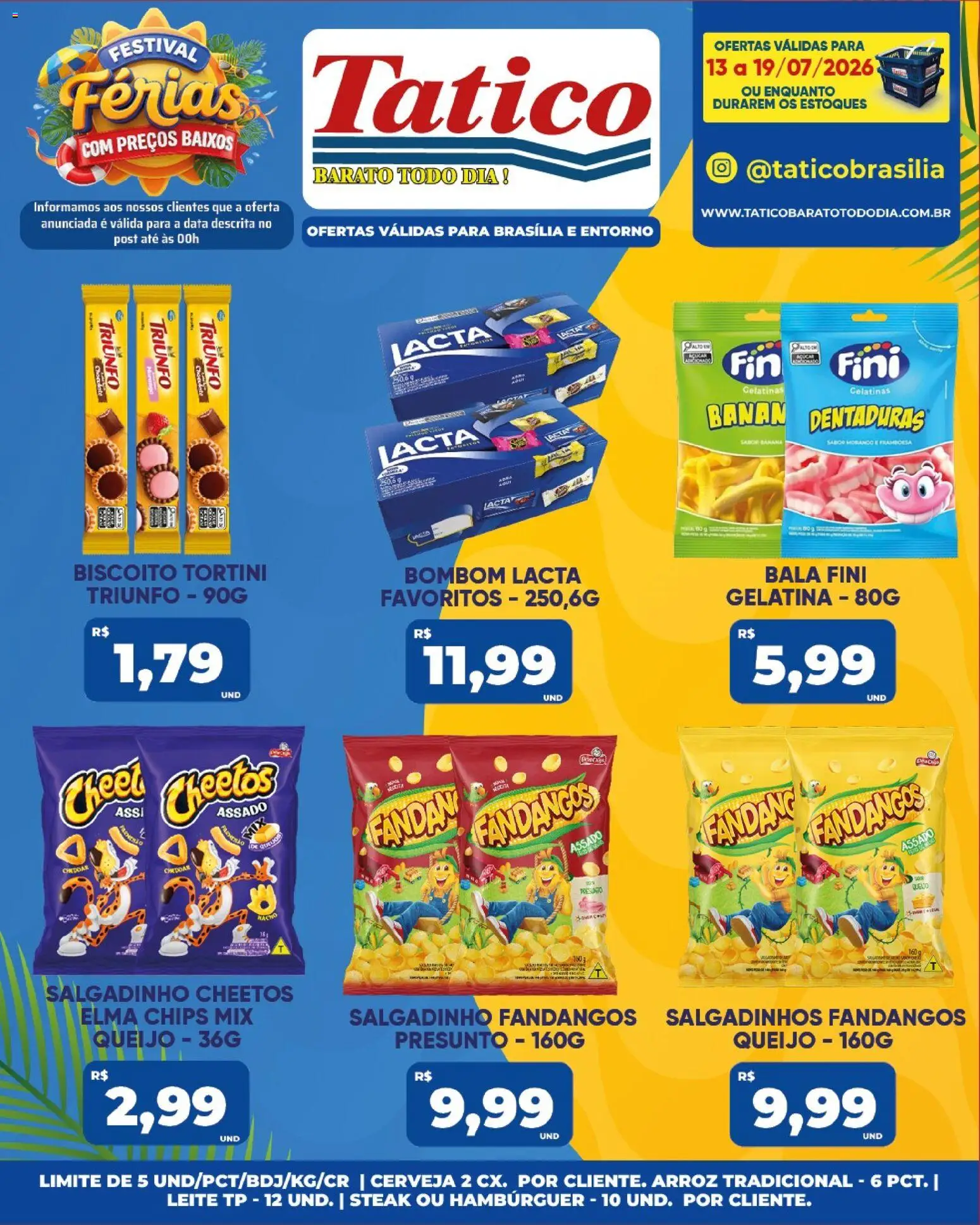 Tatico Folheto - válido de 14/07/2026 | Página: 39 | Produtos: Queijo, Cerveja, Arroz, Bombom