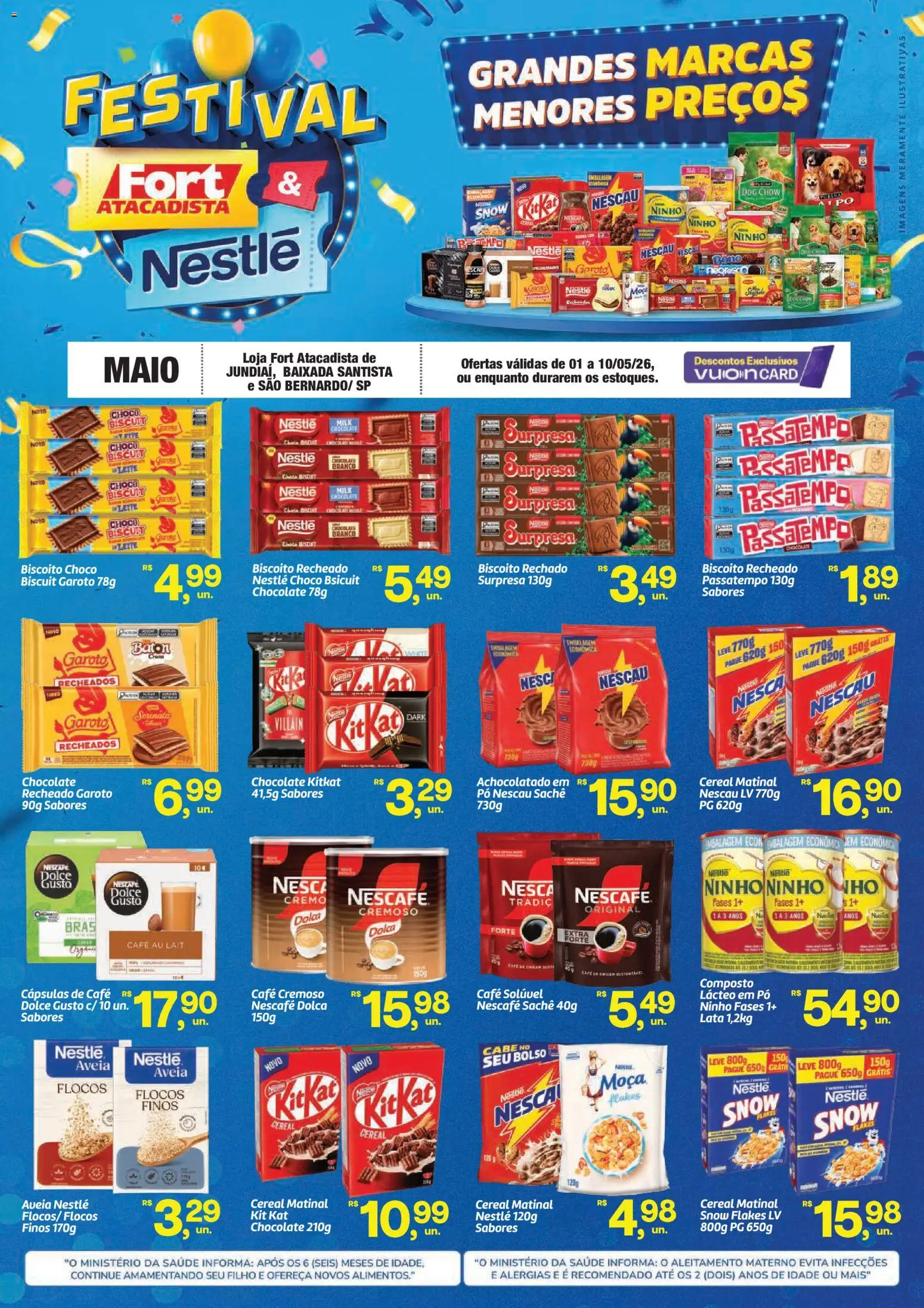 Fort Atacadista Folheto - válido de 01.05.2026 | Página: 1 | Produtos: Pó, Leite, Aveia, Biscoito recheado