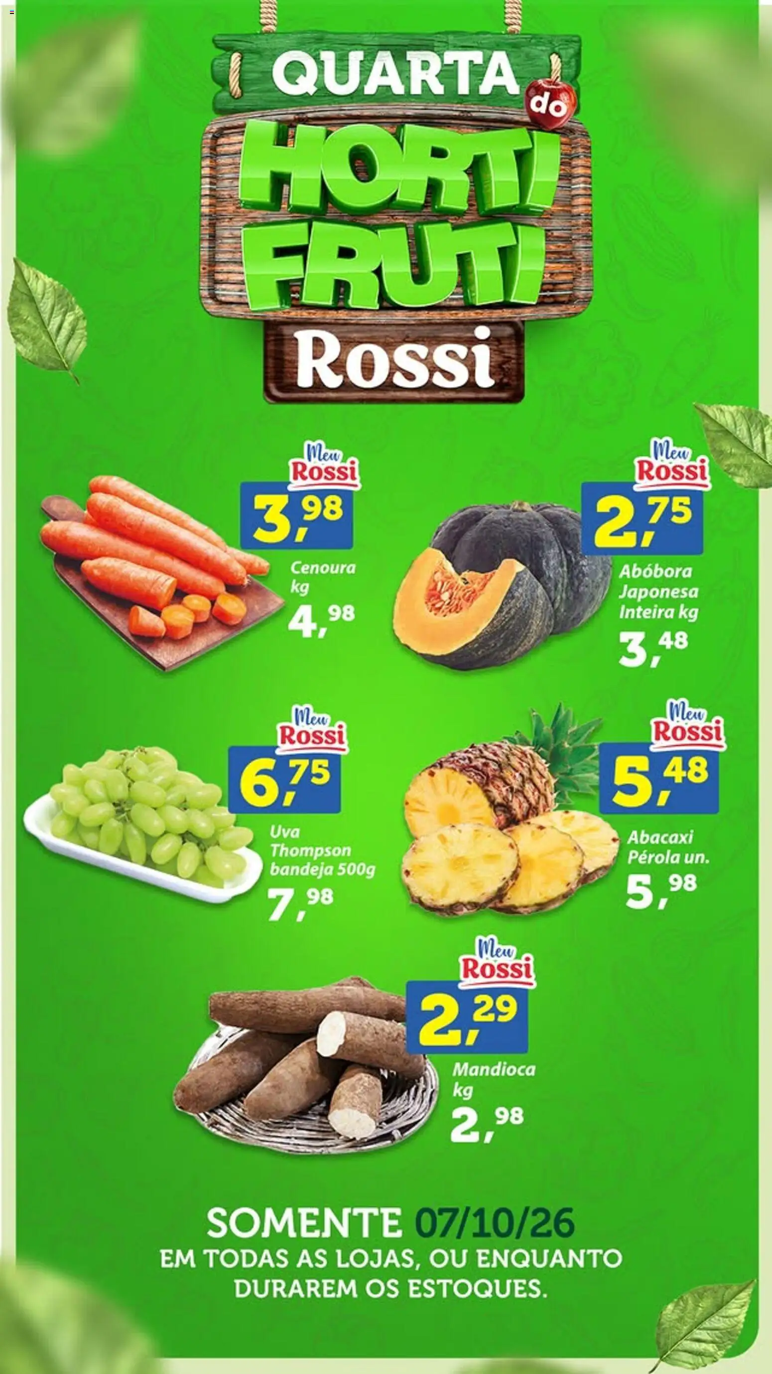 Rossi Supermercados Quarta-feira 7 Outubro